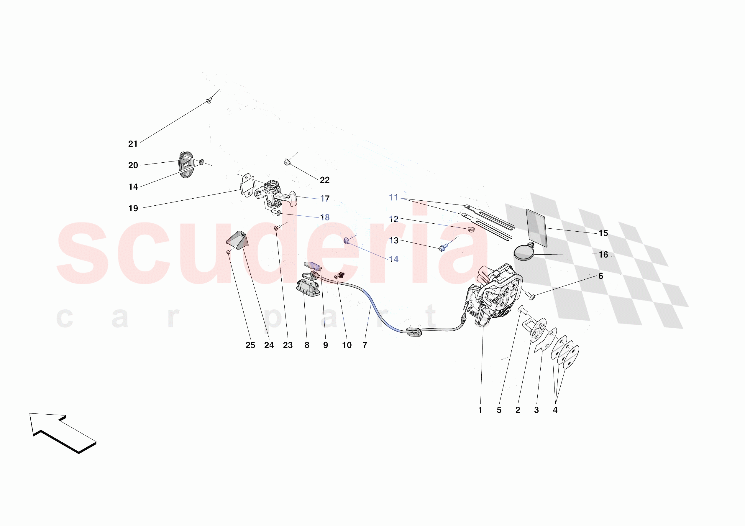 DOORS - OPENING MECHANISMS AND HINGES of Ferrari Ferrari SF90 Spider Europe RH