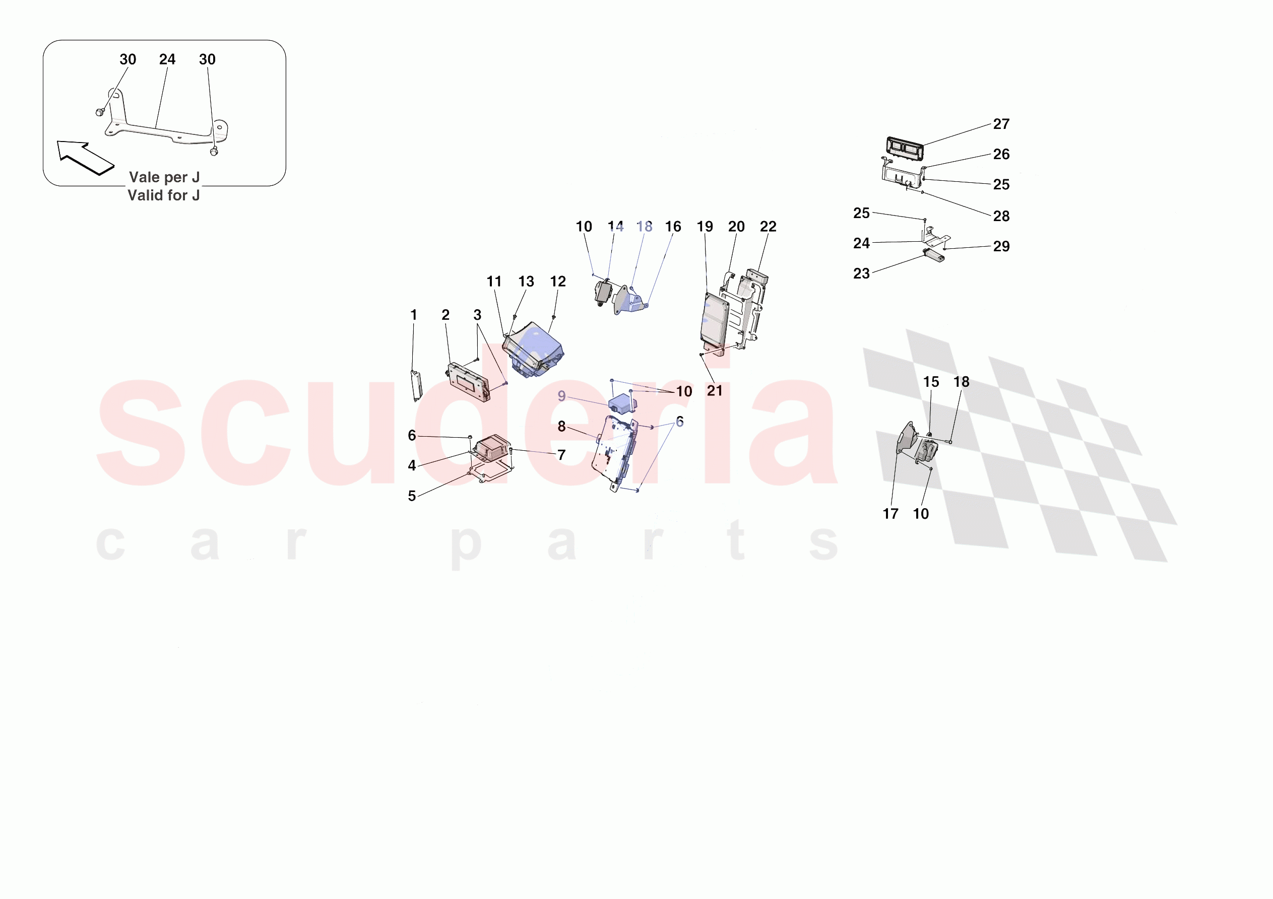 ELECTRICAL SYSTEM CONTROL UNITS of Ferrari Ferrari SF90 Spider Europe RH