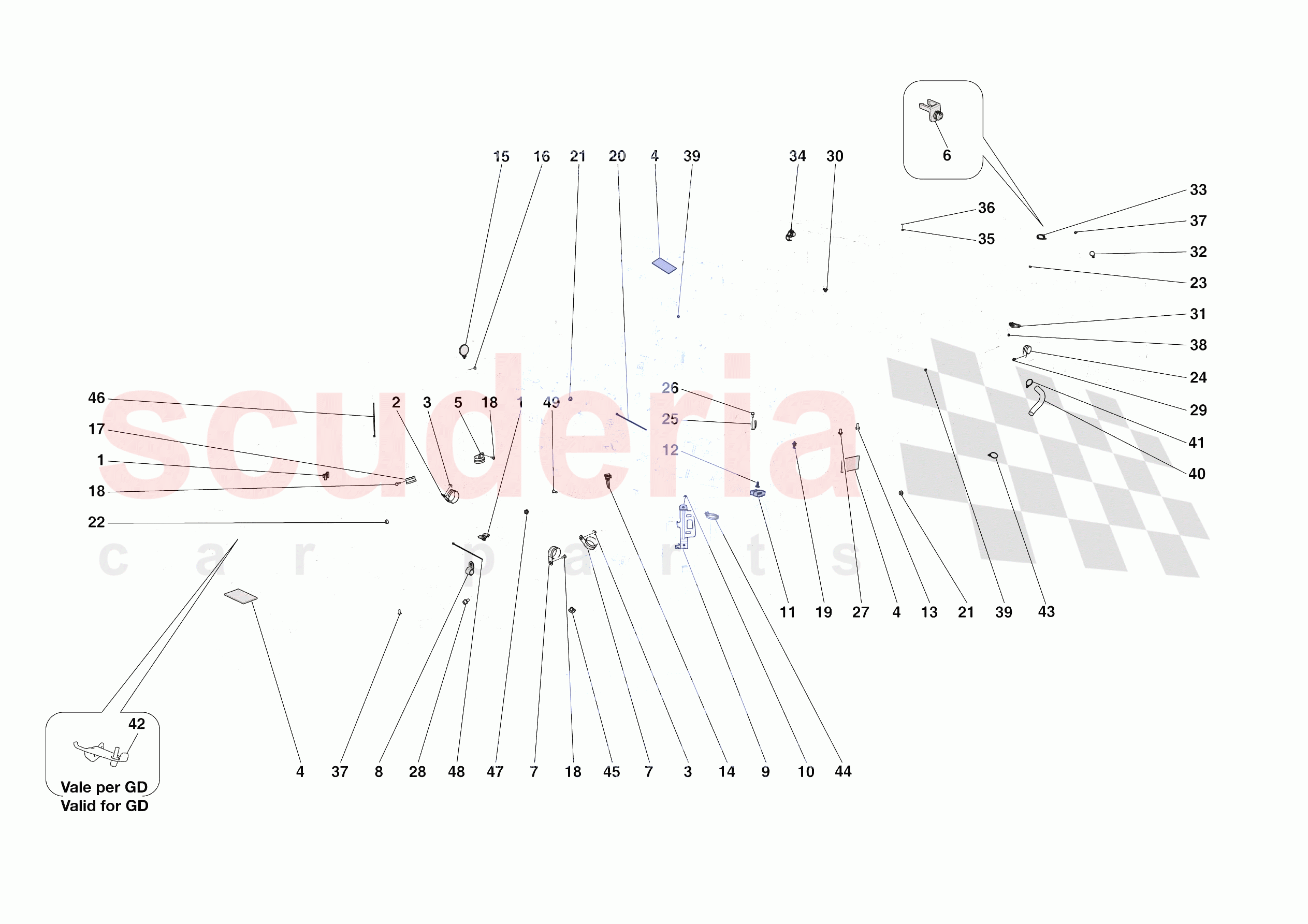 VARIOUS FASTENINGS FOR THE ELECTRICAL SYSTEM of Ferrari Ferrari SF90 Spider USA