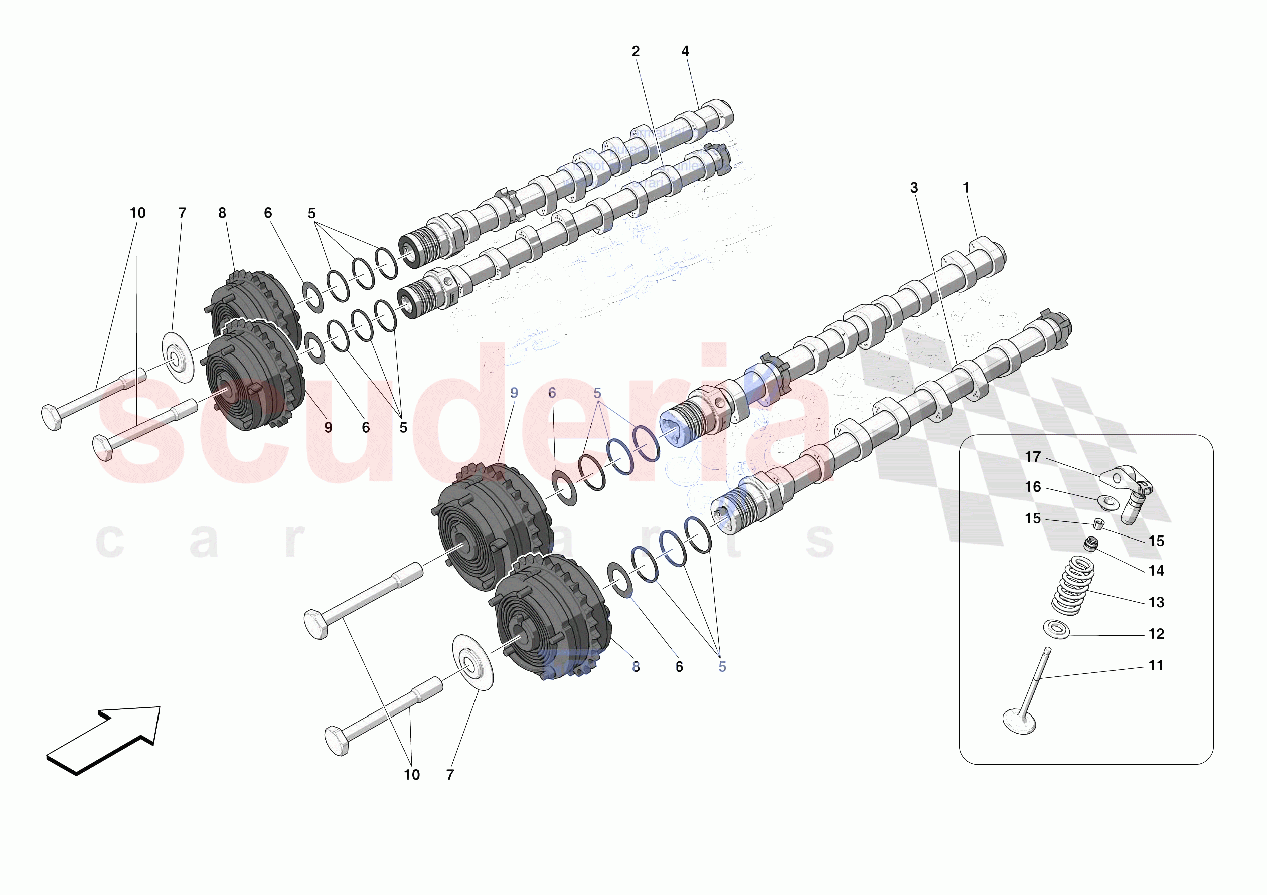 CYLINDER HEADS - TIMING of Ferrari Ferrari SF90 Stradale Europe