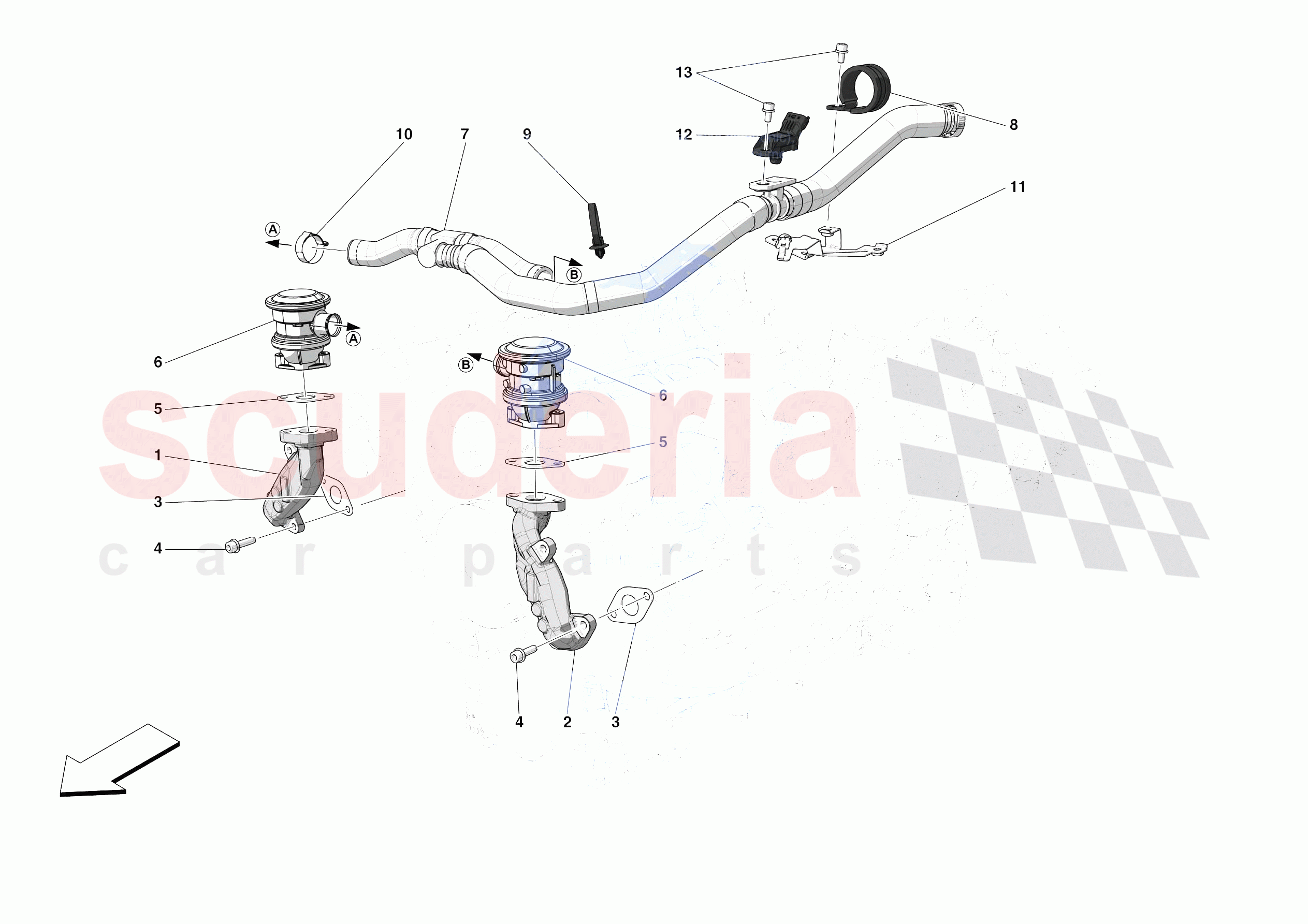 EMISSIONS CONTROL SYSTEM PIPES AND VALVES of Ferrari Ferrari SF90 Stradale Europe