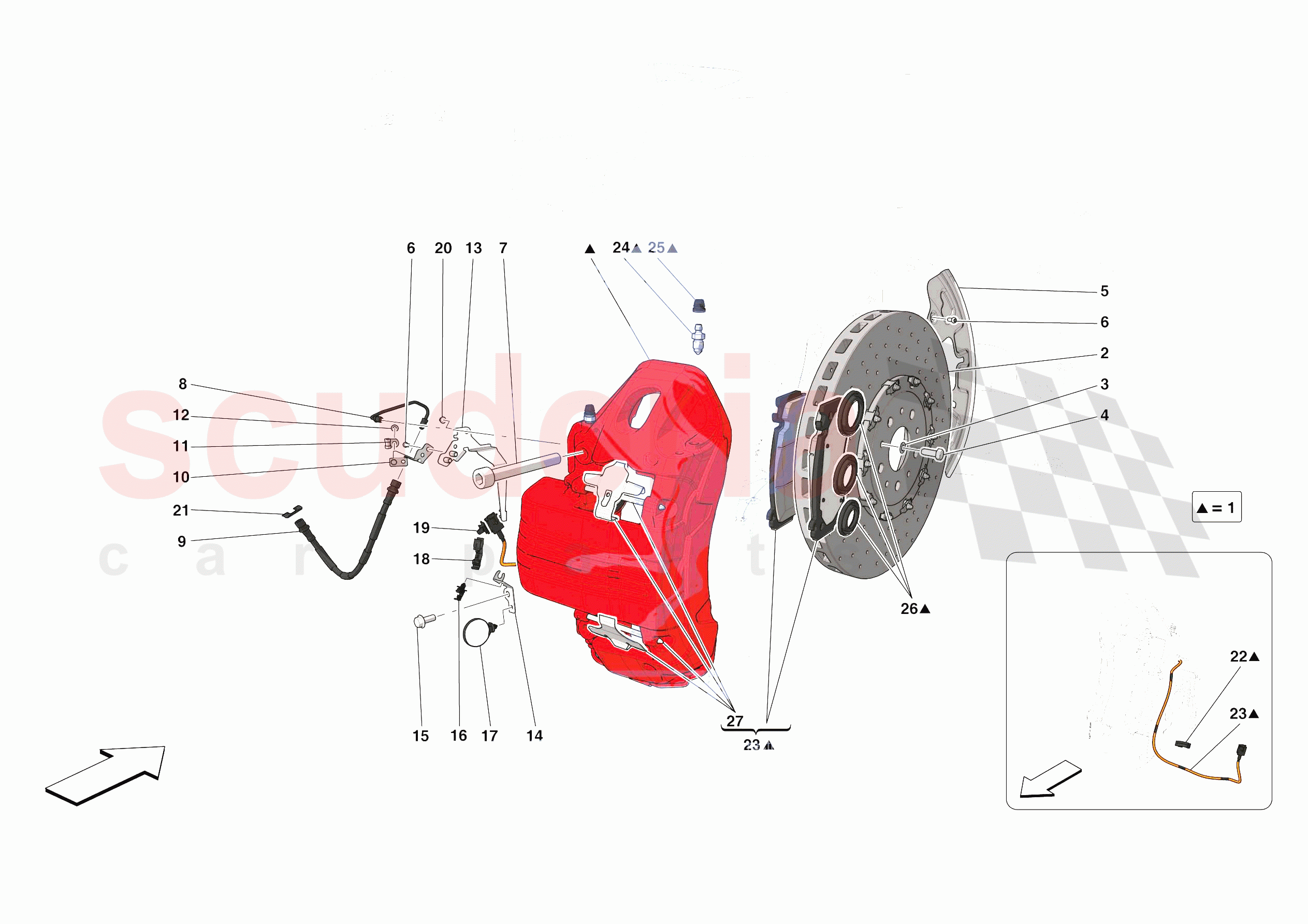 FRONT SUSPENSION - CALLIPERS AND DISCS of Ferrari Ferrari SF90 Stradale Europe