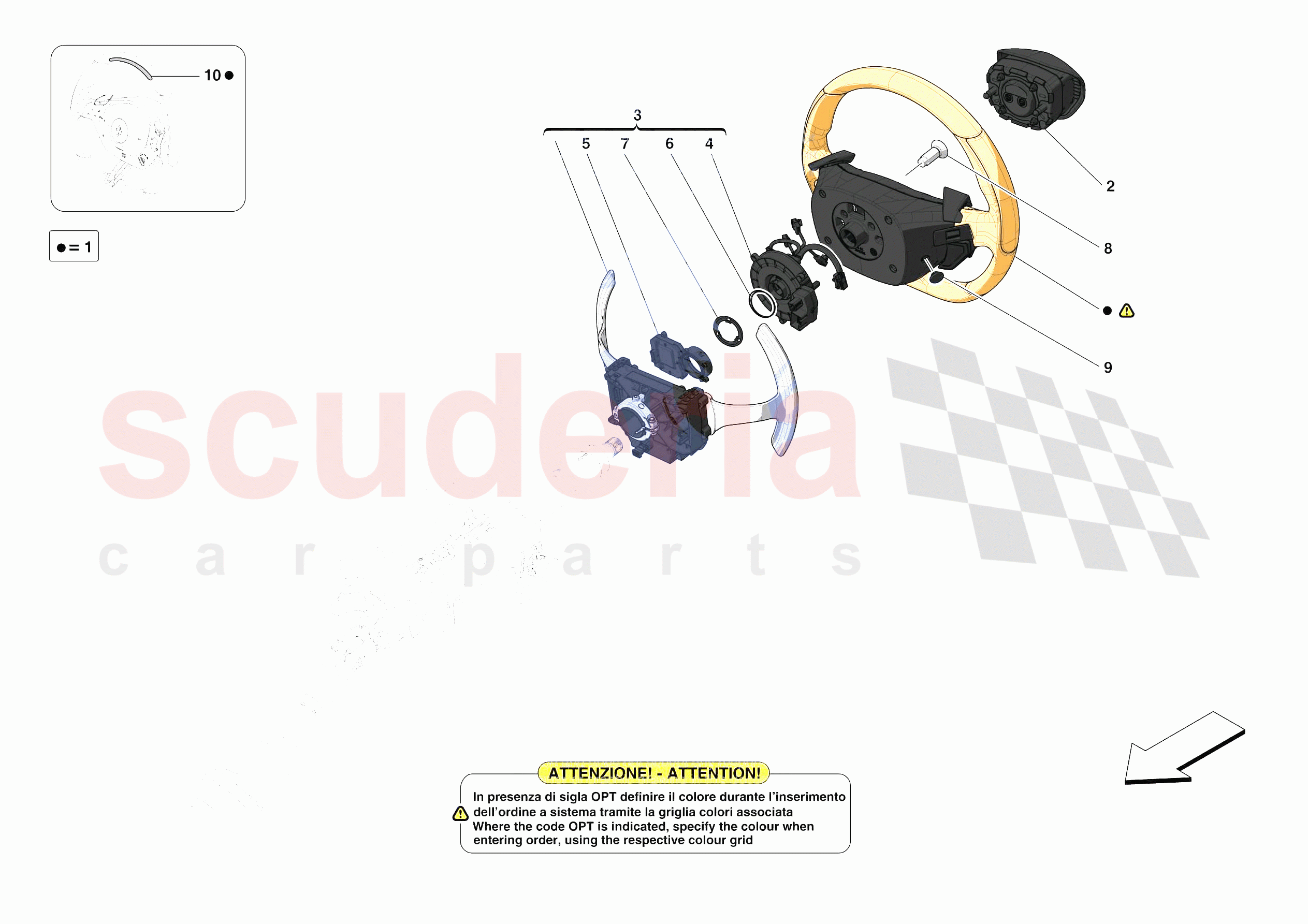 STEERING WHEEL AND STEERING SYSTEM - STEERING WHEEL AND AIRBAG of Ferrari Ferrari SF90 Stradale Europe