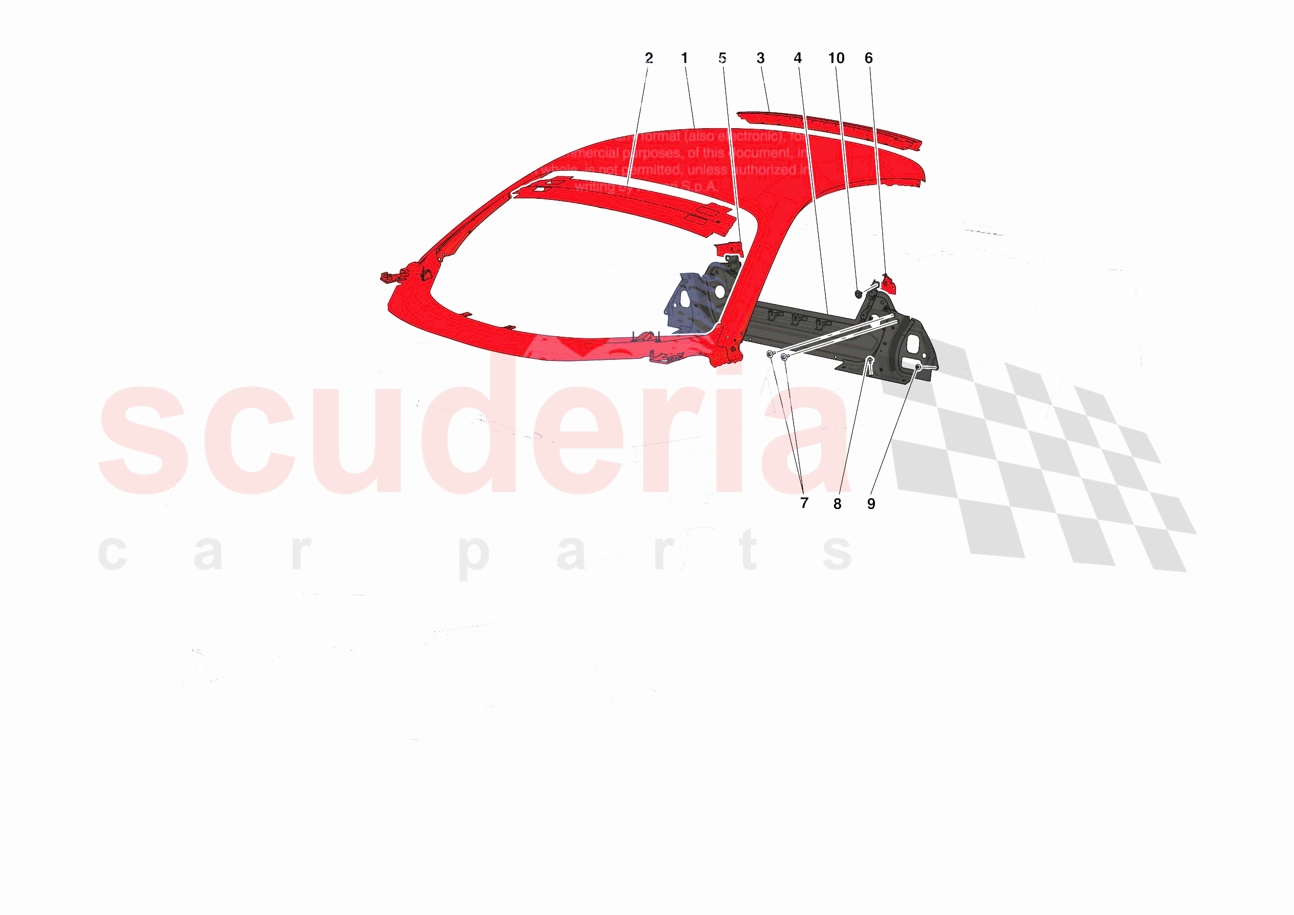 ROOF PANEL of Ferrari Ferrari SF90 Stradale Europe