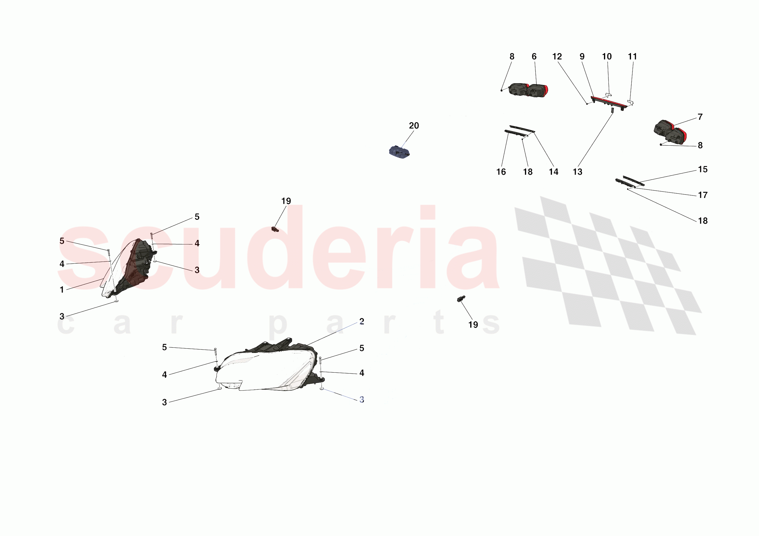 LIGHTING SYSTEMS of Ferrari Ferrari SF90 Stradale Europe