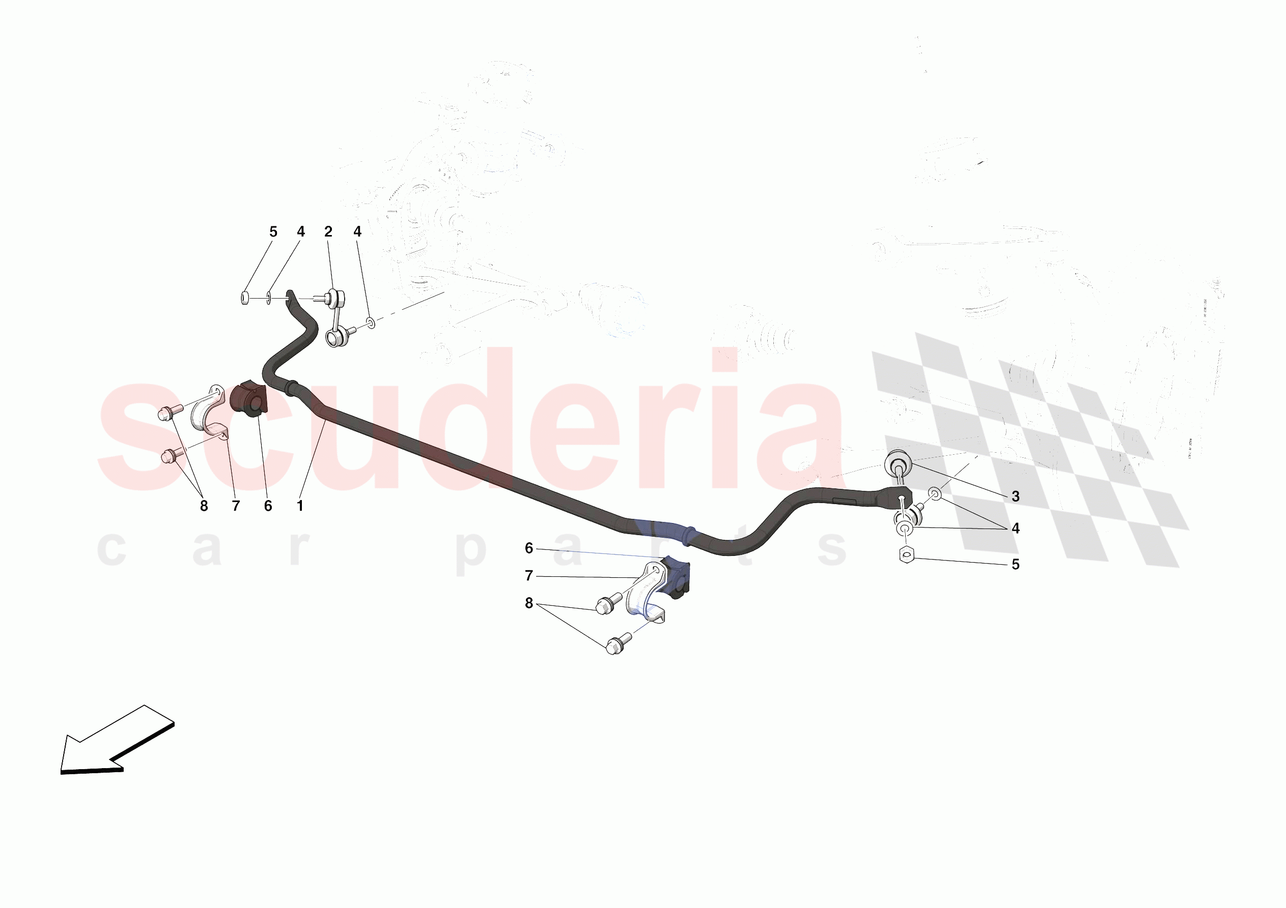 FRONT TORSION BAR of Ferrari Ferrari SF90 Stradale Europe RH