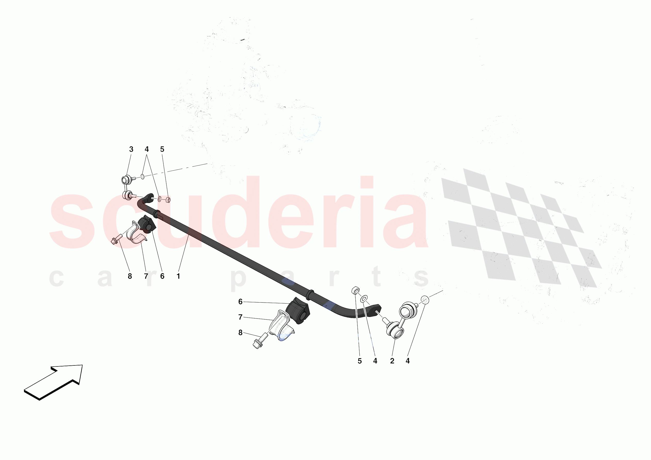 REAR TORSION BAR of Ferrari Ferrari SF90 Stradale Europe RH