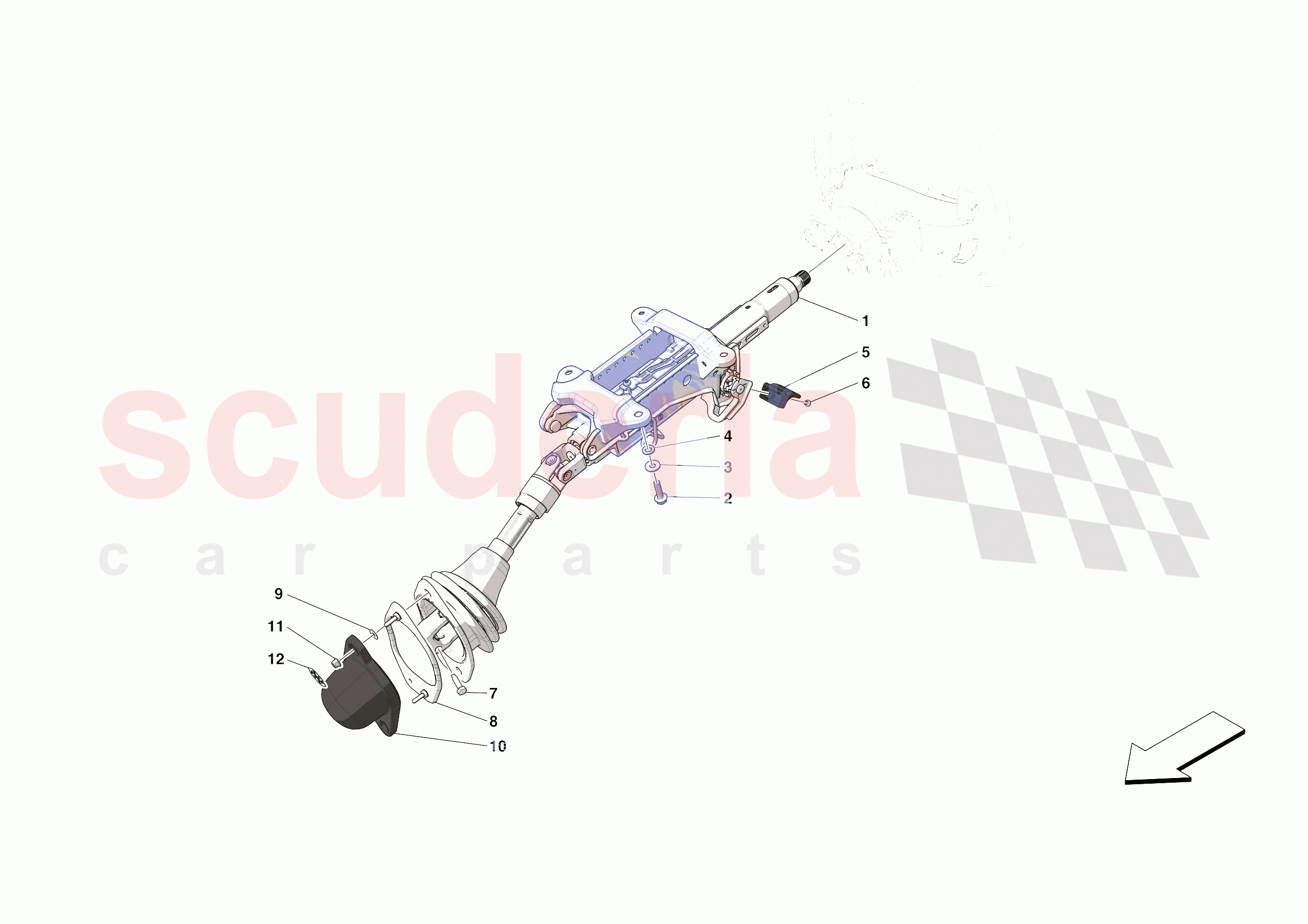 STEERING WHEEL AND STEERING SYSTEM - STEERING COLUMN of Ferrari Ferrari SF90 Stradale Europe RH