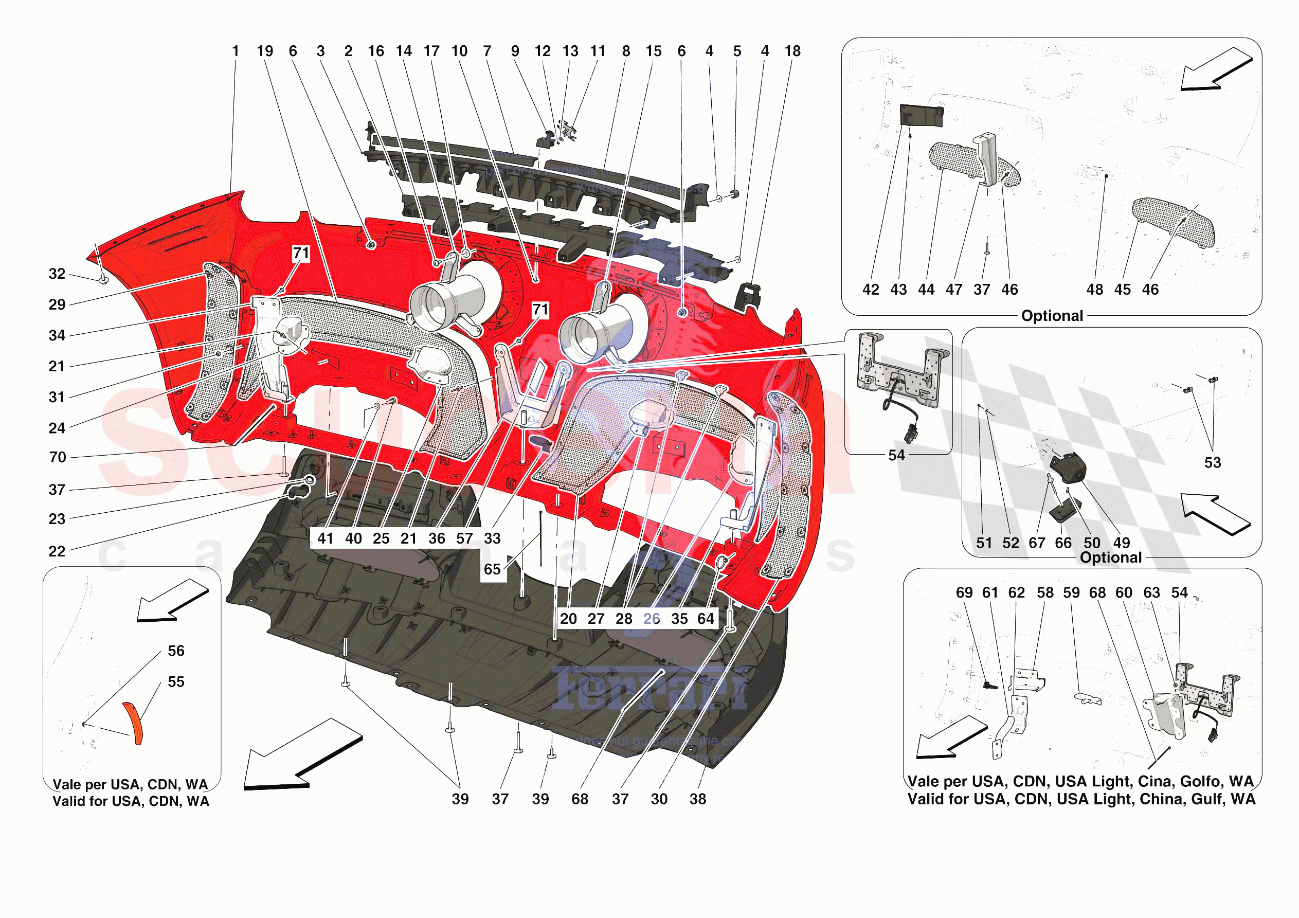 REAR BUMPER of Ferrari Ferrari SF90 Stradale Europe RH