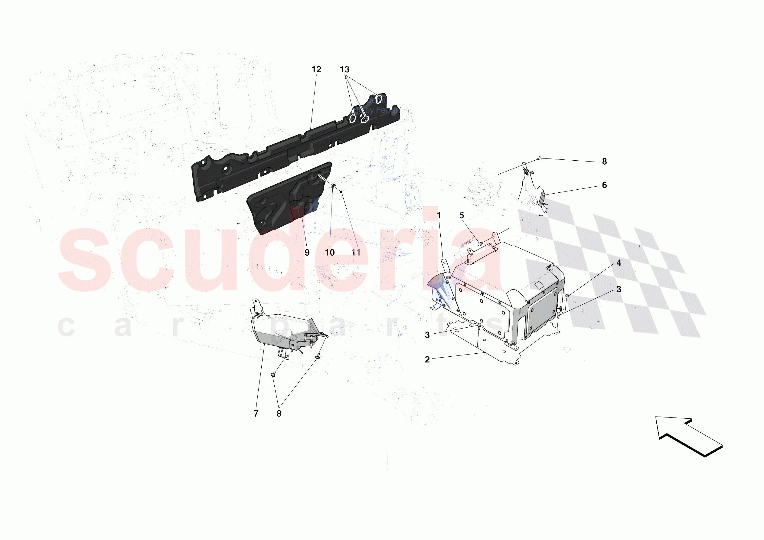 ENGINE COMPARTMENT INSULATION of Ferrari Ferrari SF90 Stradale USA