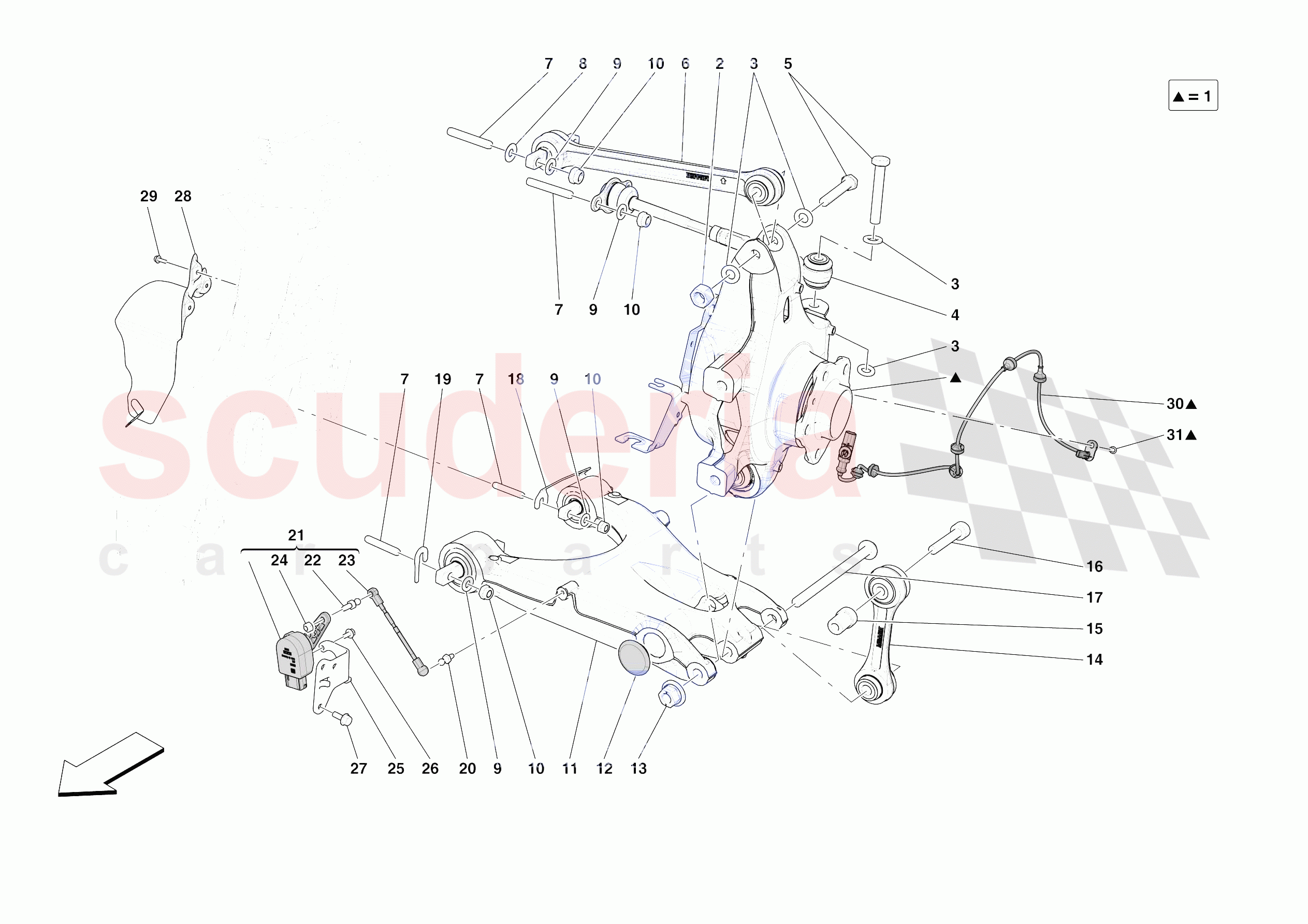 REAR SUSPENSION - ARMS of Ferrari Ferrari SF90 XX Spider Europe