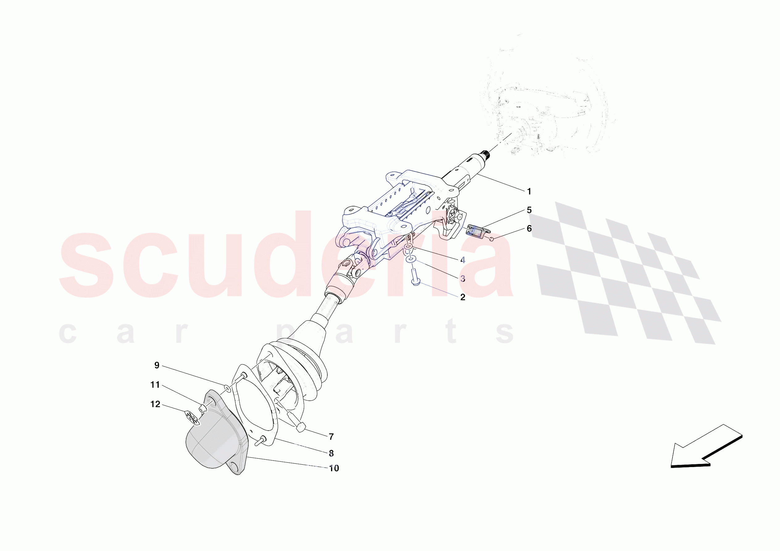STEERING WHEEL AND STEERING SYSTEM - STEERING COLUMN of Ferrari Ferrari SF90 XX Spider Europe