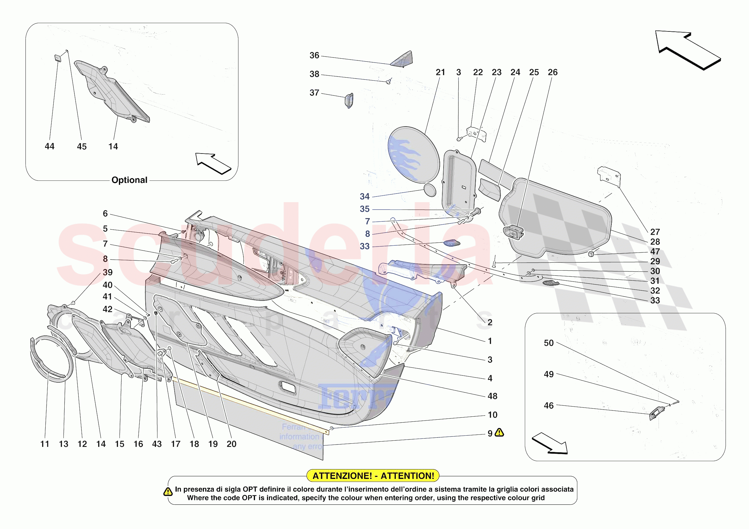 DOORS - TRIM of Ferrari Ferrari SF90 XX Spider Europe