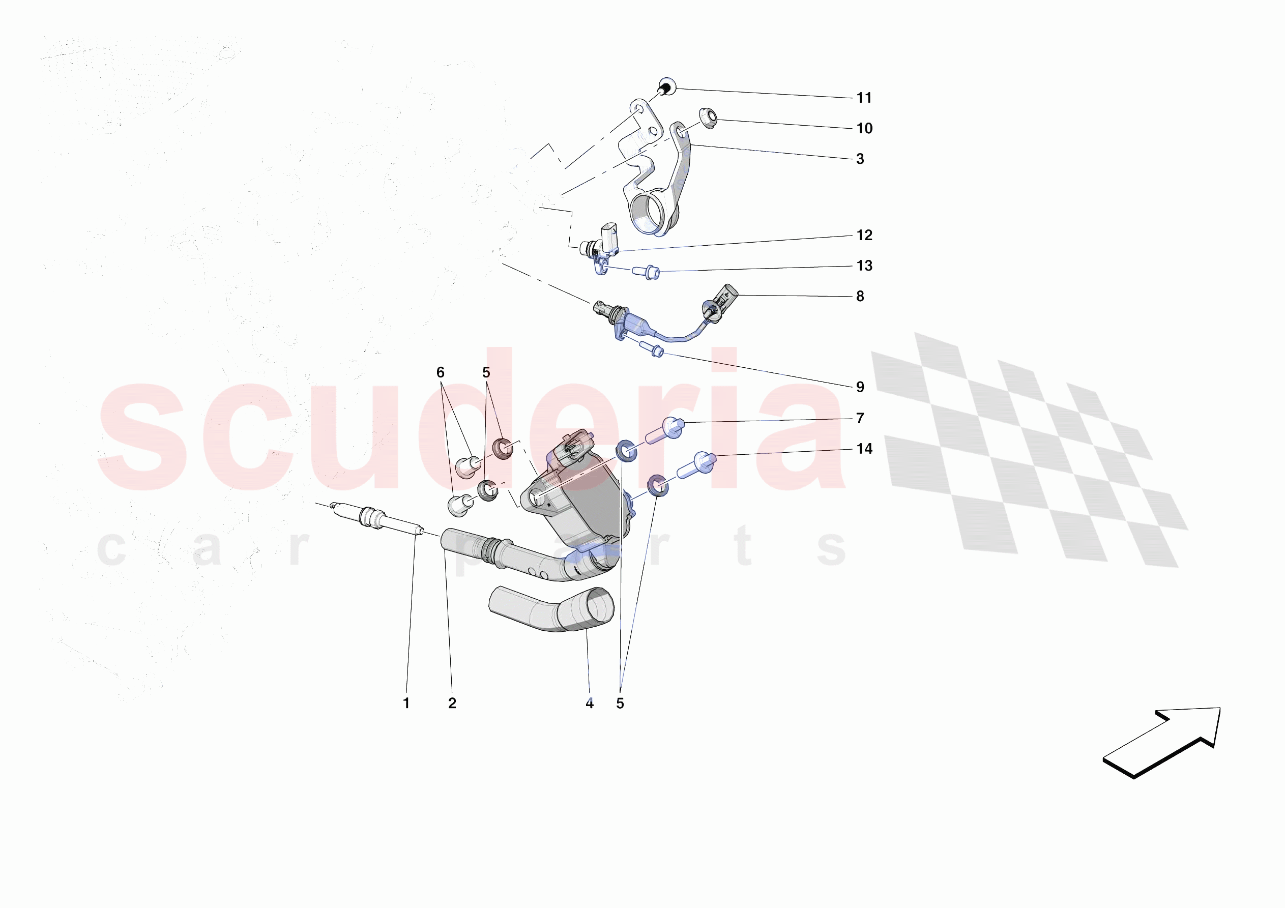 IGNITION COIL, SPARK PLUGS AND SENSORS of Ferrari Ferrari SF90 XX Spider Europe RH