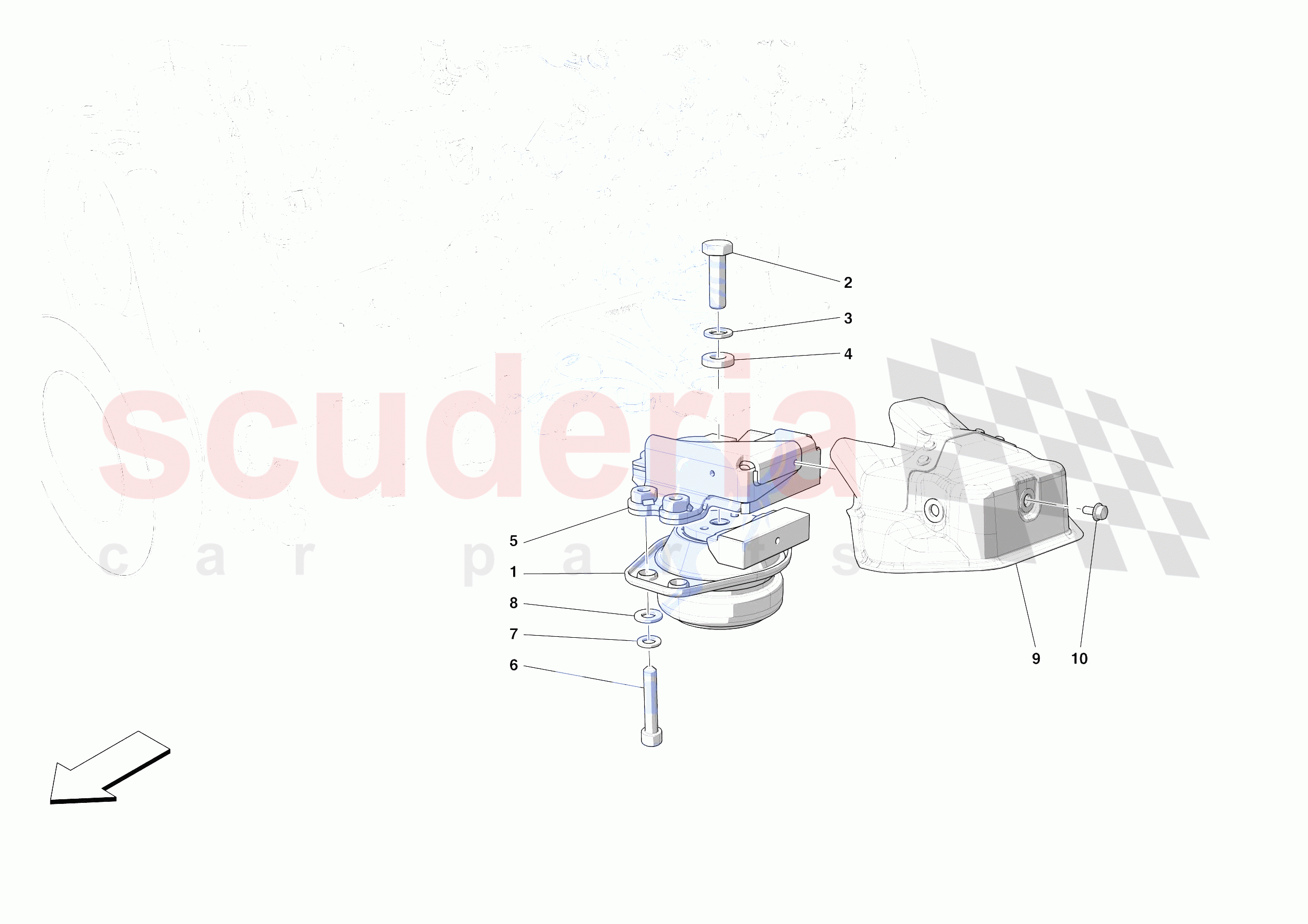 ENGINE SUSPENSION BUSH of Ferrari Ferrari SF90 XX Spider Europe RH