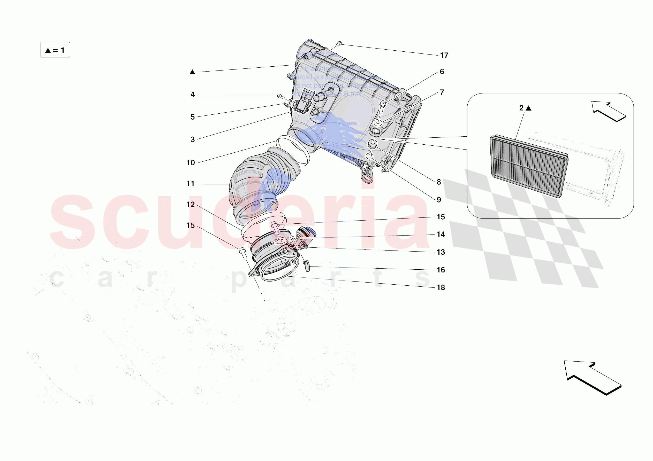 AIR FILTER, AIR INTAKE AND DUCTS of Ferrari Ferrari SF90 XX Spider Europe RH
