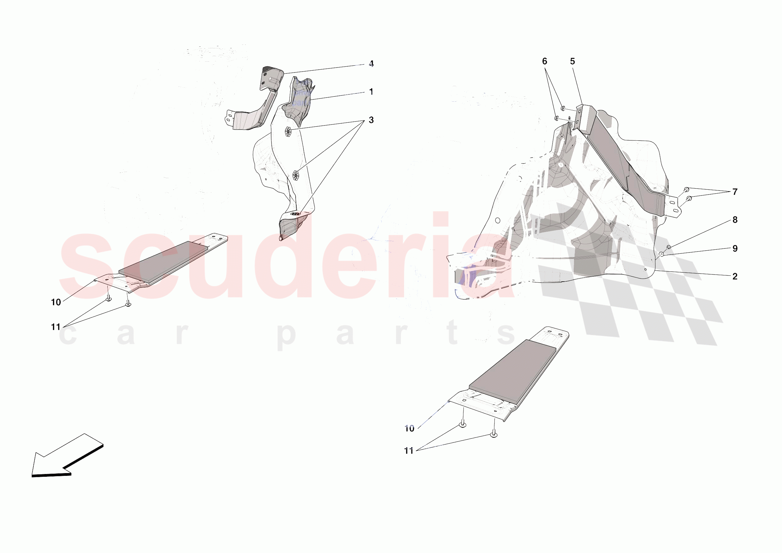 TANK MOUNTS of Ferrari Ferrari SF90 XX Spider Europe RH