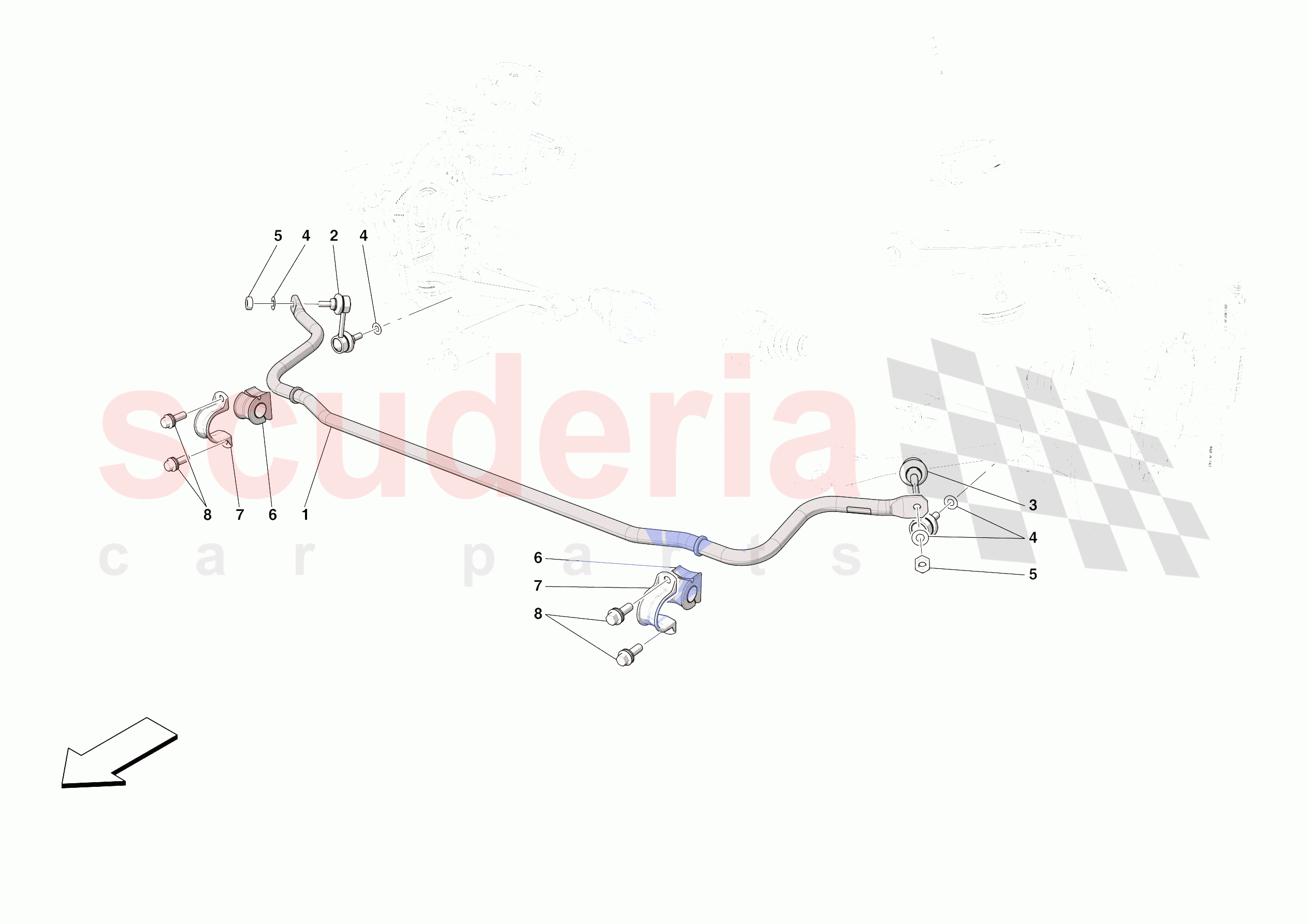 FRONT TORSION BAR of Ferrari Ferrari SF90 XX Spider Europe RH