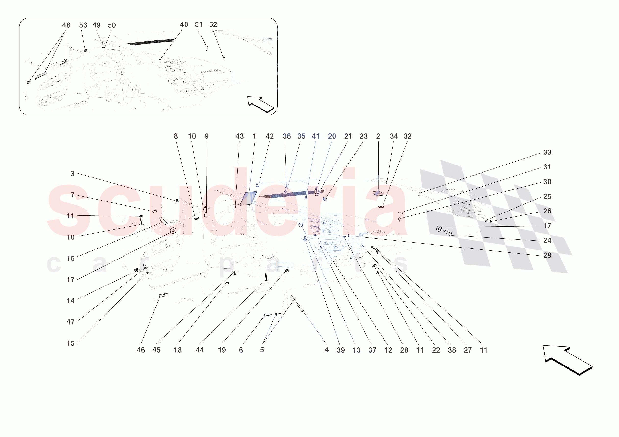 DASHBOARD - FASTENERS of Ferrari Ferrari SF90 XX Spider Europe RH