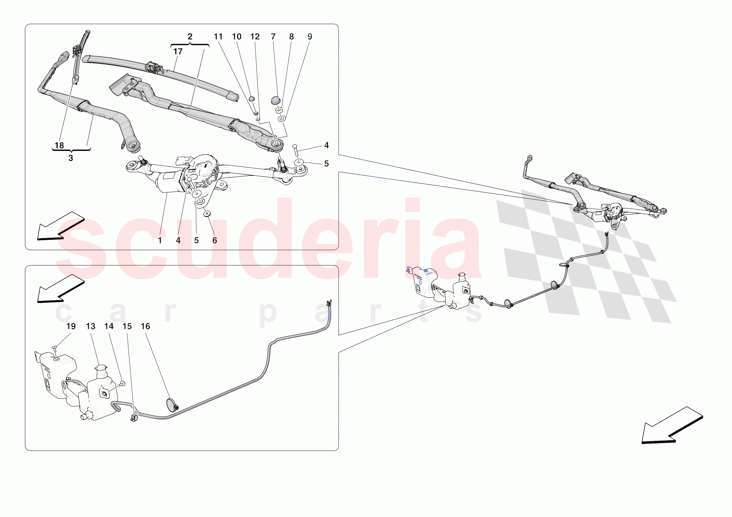 WIPERS AND HEADLAMP WASHERS of Ferrari Ferrari SF90 XX Spider Europe RH