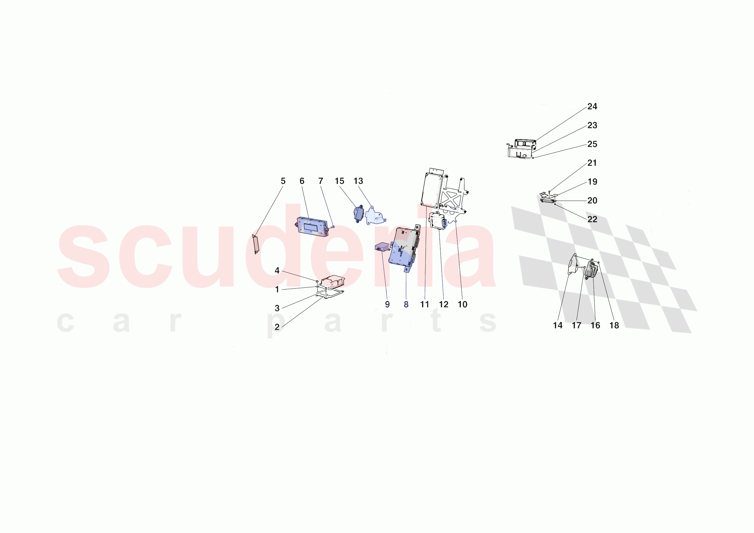ELECTRICAL SYSTEM CONTROL UNITS of Ferrari Ferrari SF90 XX Spider USA