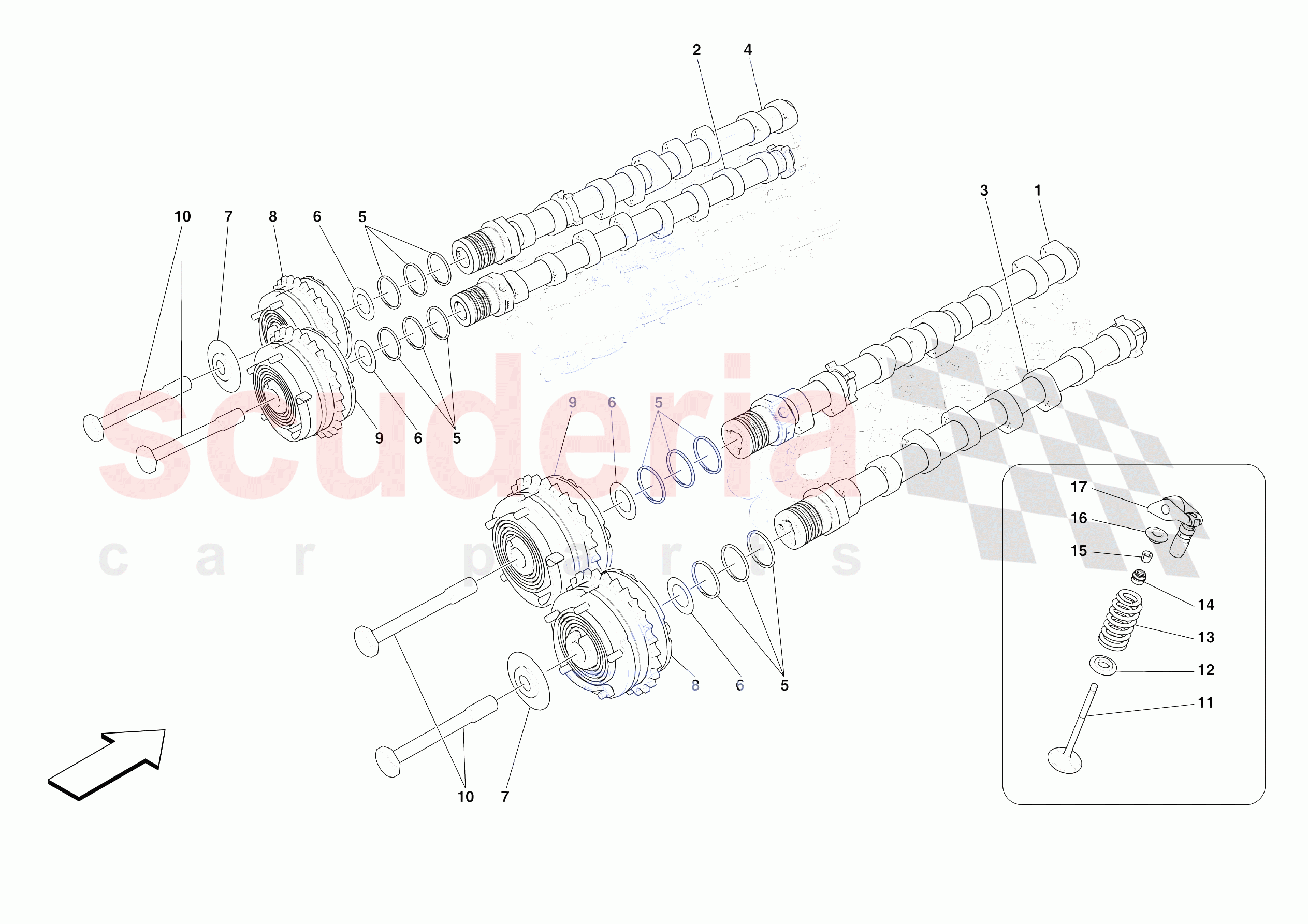CYLINDER HEADS - TIMING of Ferrari Ferrari SF90 XX Stradale Europe
