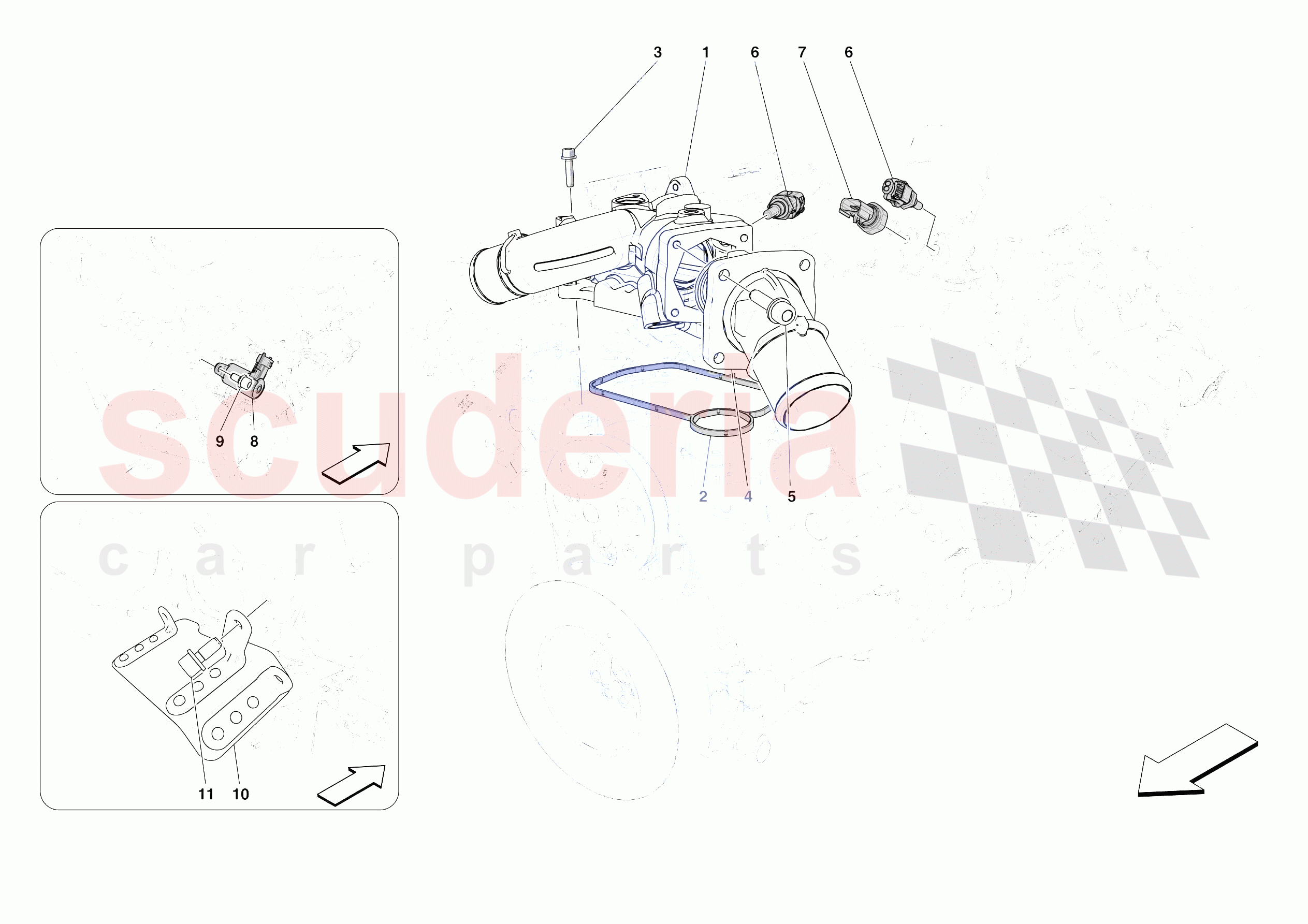 ENGINE TEMPERATURE AND PRESSURE REGULATORS of Ferrari Ferrari SF90 XX Stradale Europe