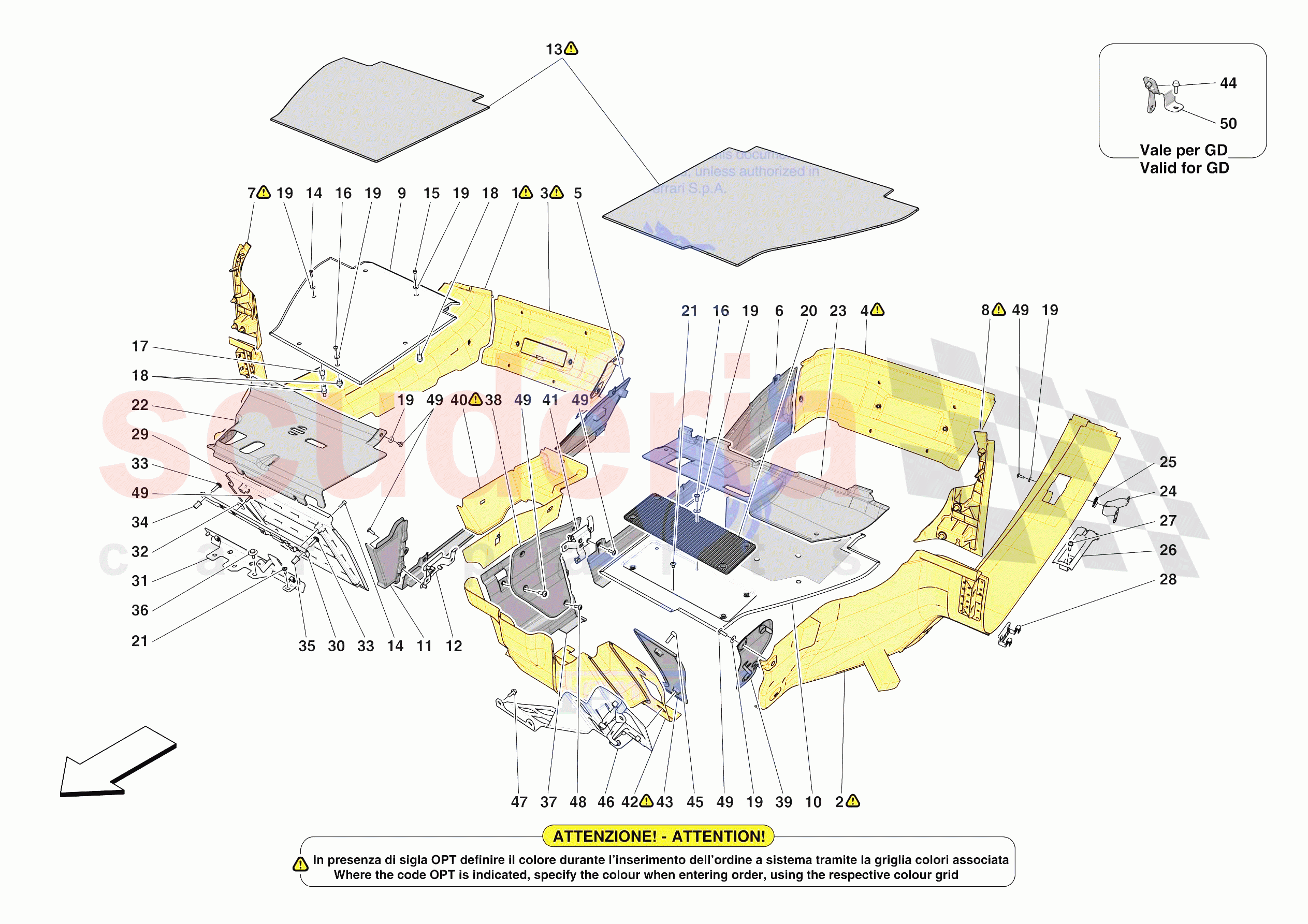 PASSENGER COMPARTMENT MATS of Ferrari Ferrari SF90 XX Stradale Europe