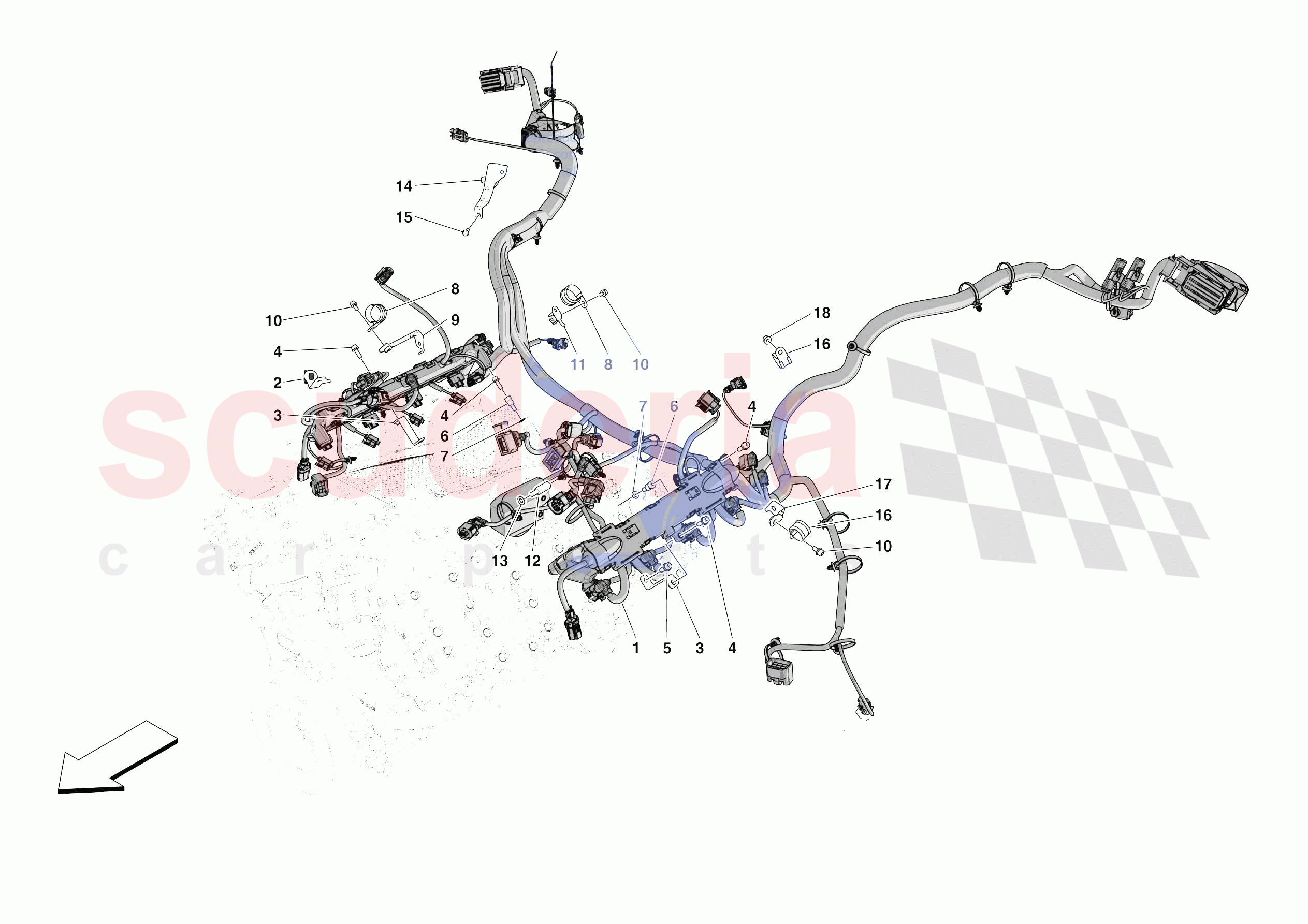 ENGINE ELECTRICAL SYSTEM of Ferrari Ferrari SF90 XX Stradale Europe RH