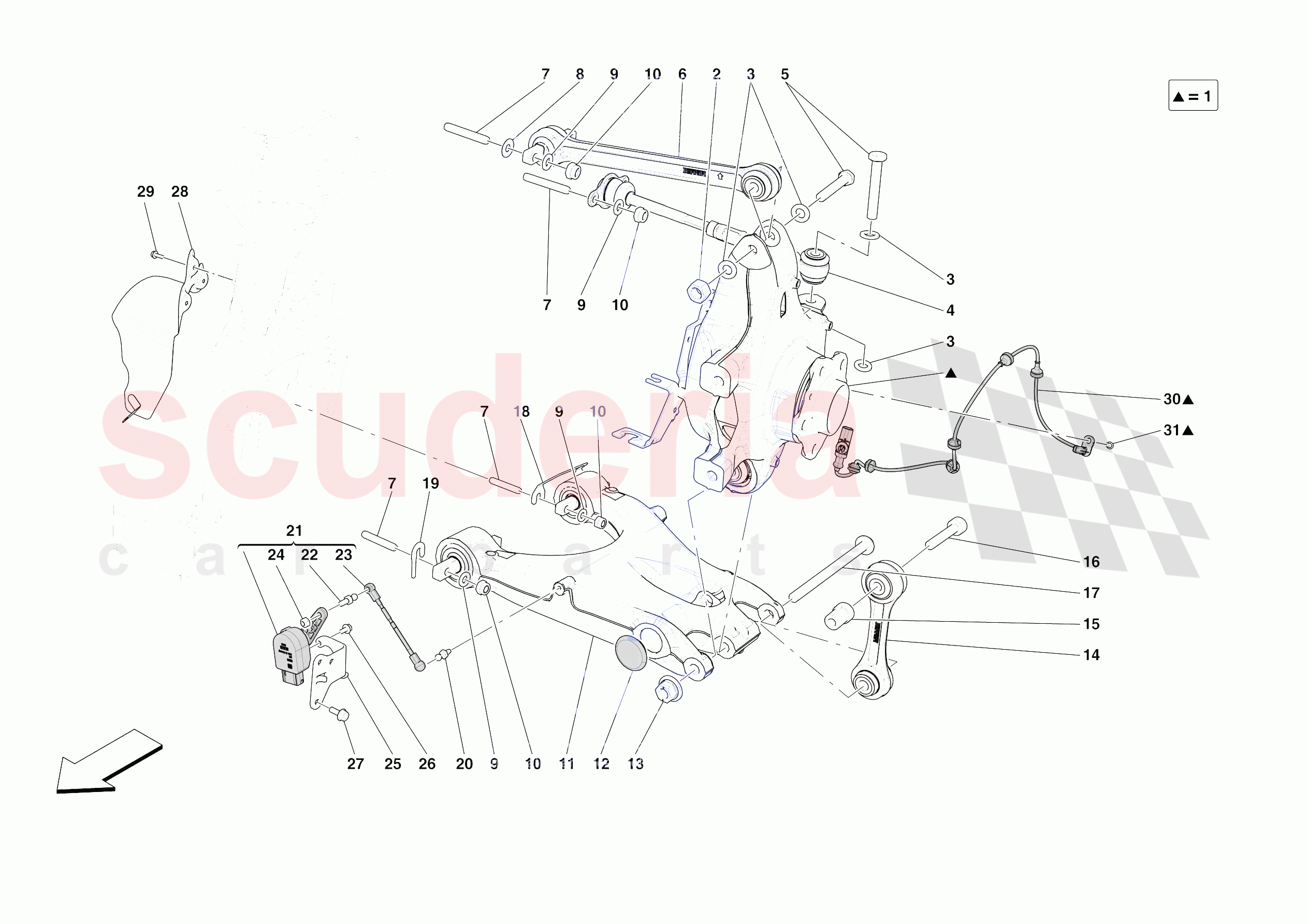 REAR SUSPENSION - ARMS of Ferrari Ferrari SF90 XX Stradale Europe RH