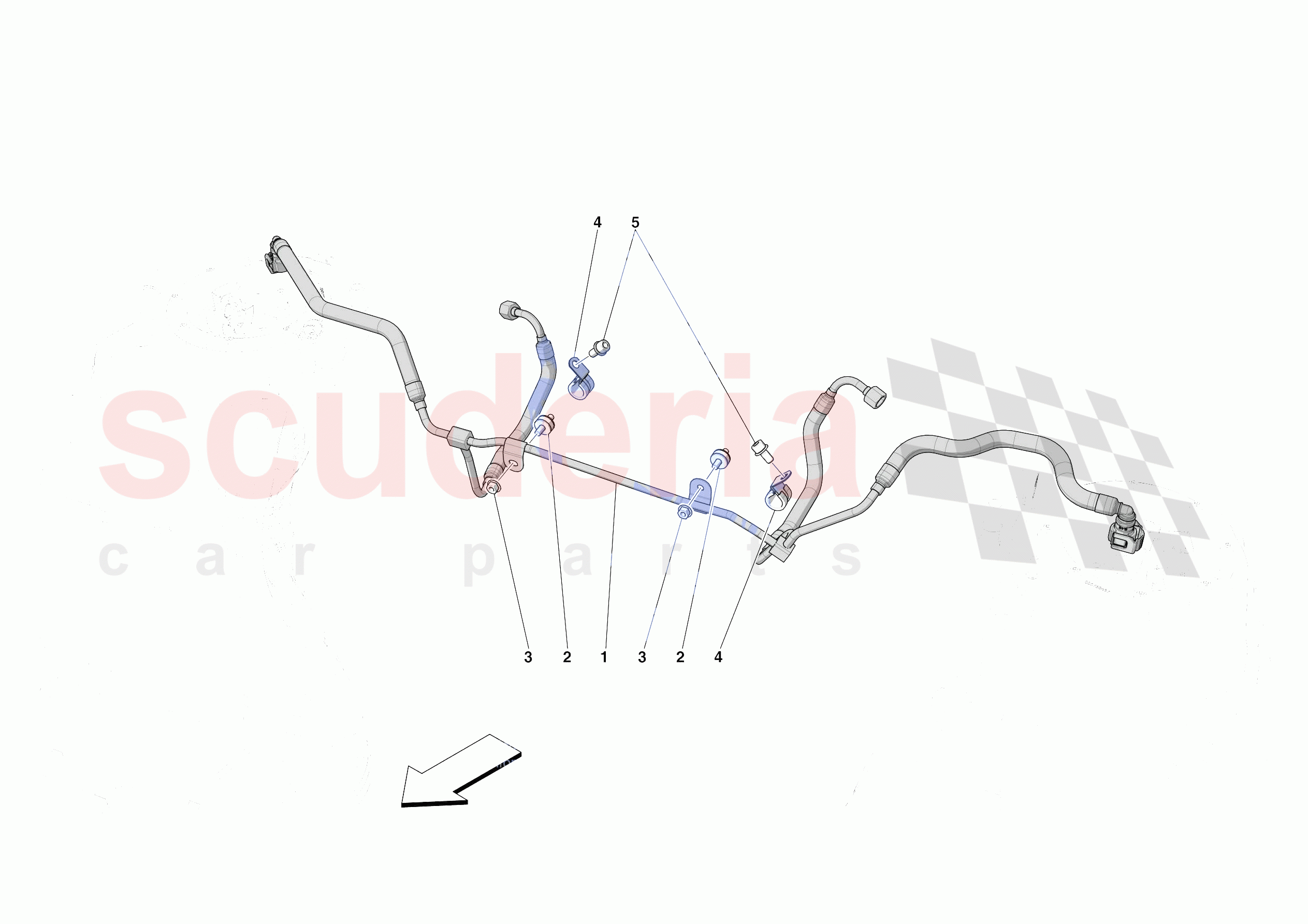 ENGINE FUEL DELIVERY PIPES of Ferrari Ferrari SF90 XX Stradale USA