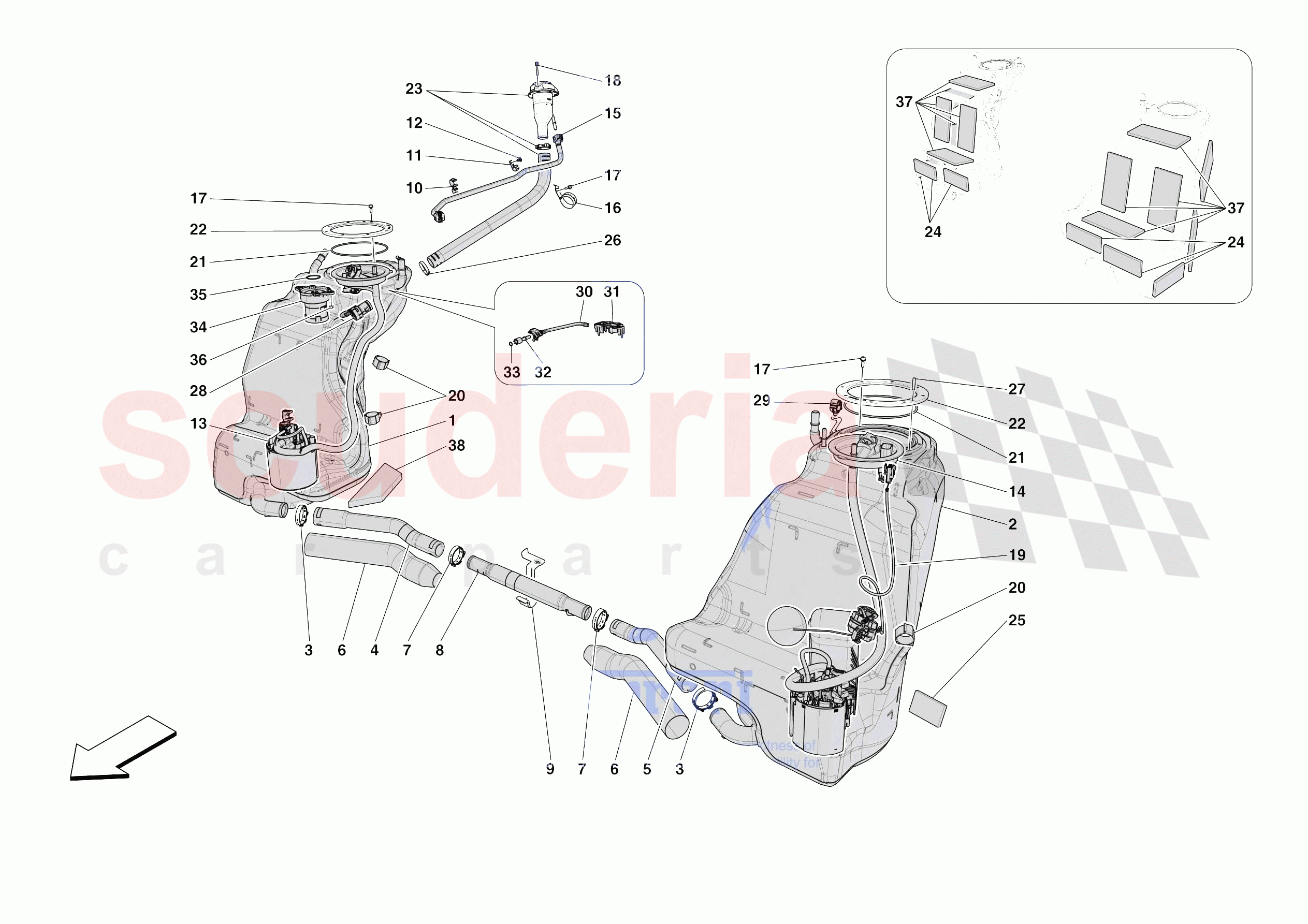 FUEL TANK of Ferrari Ferrari SF90 XX Stradale USA