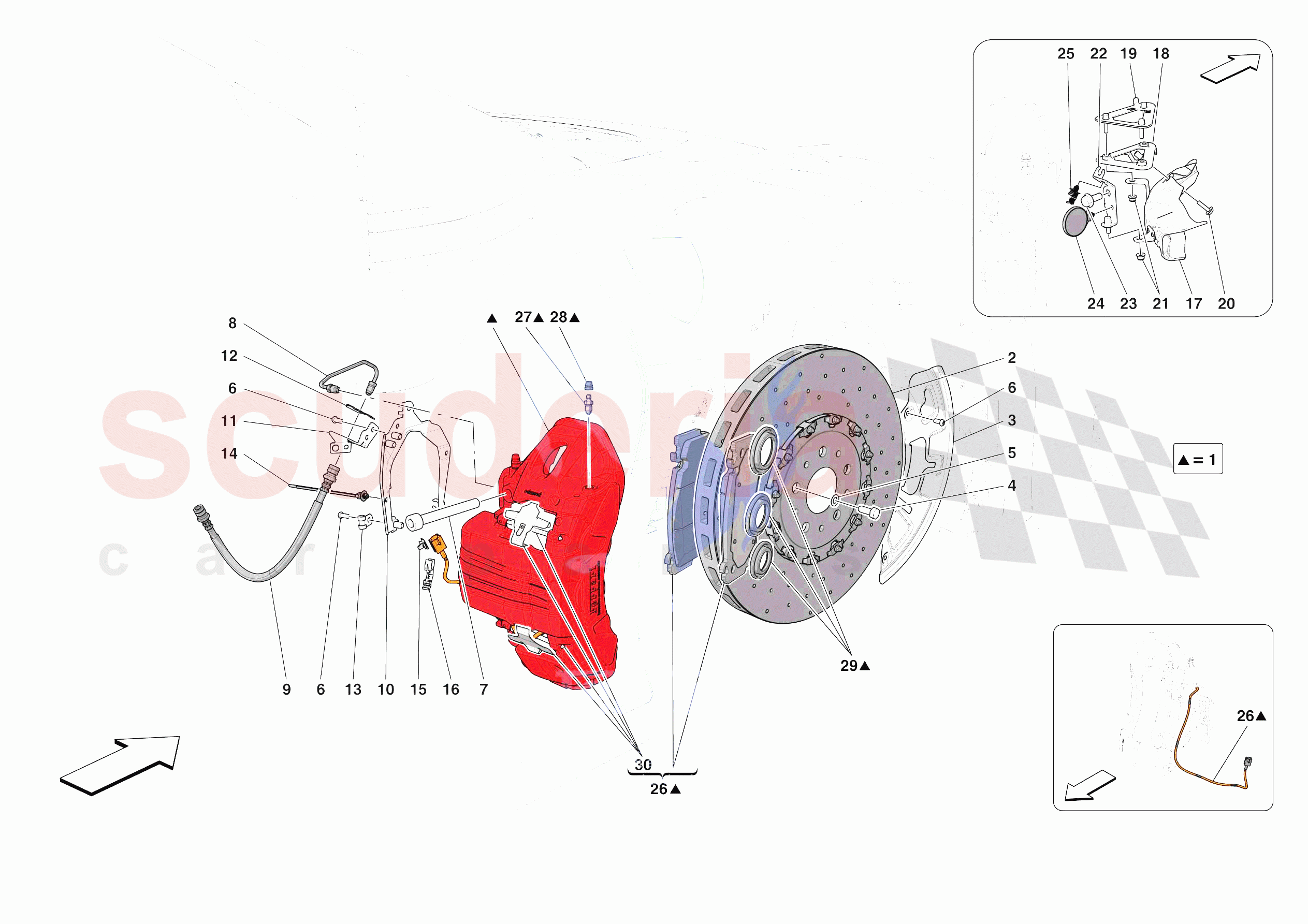 FRONT SUSPENSION - CALLIPERS AND DISCS of Ferrari Ferrari SF90 XX Stradale USA