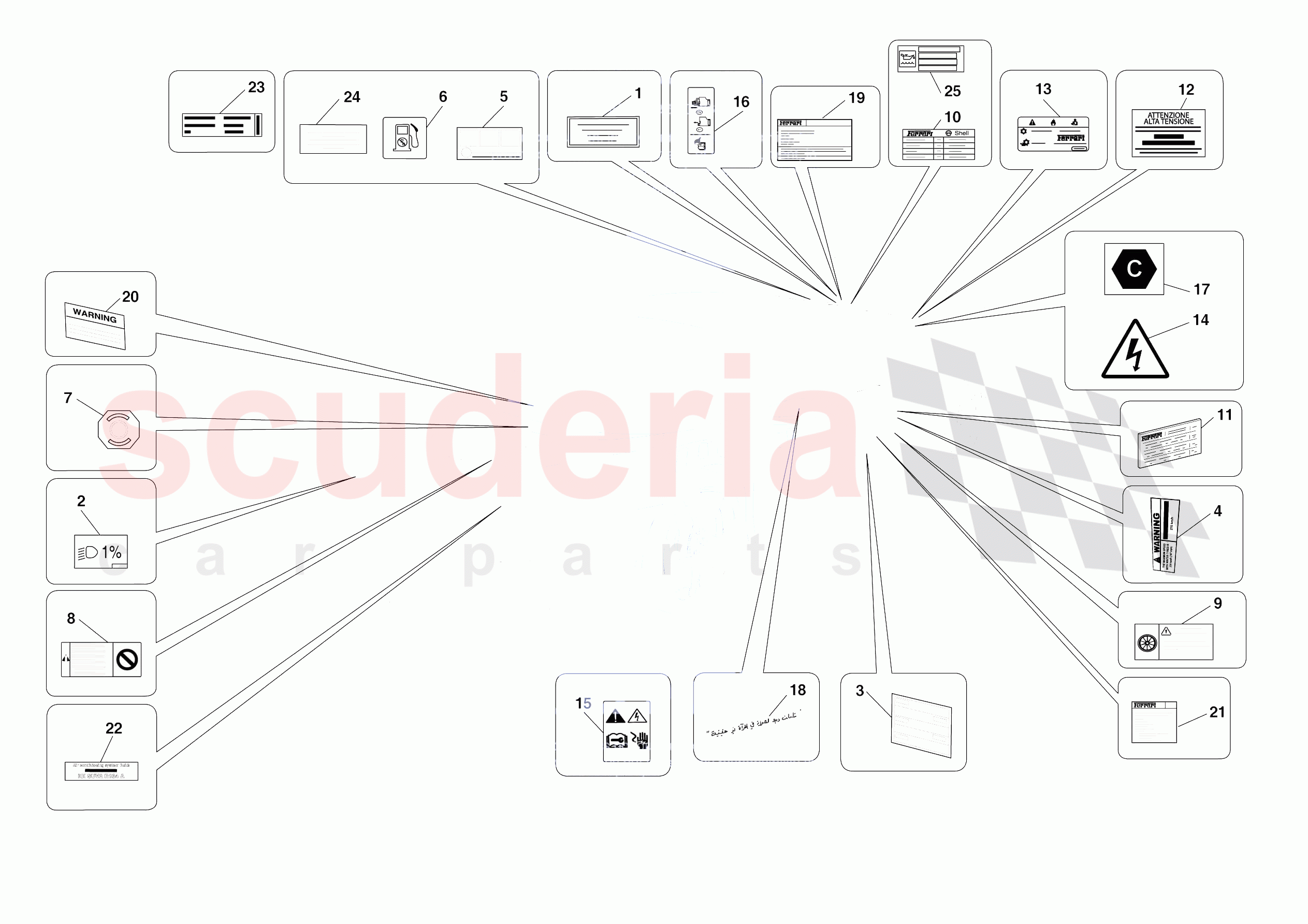 PLATES of Ferrari Ferrari SF90 XX Stradale USA