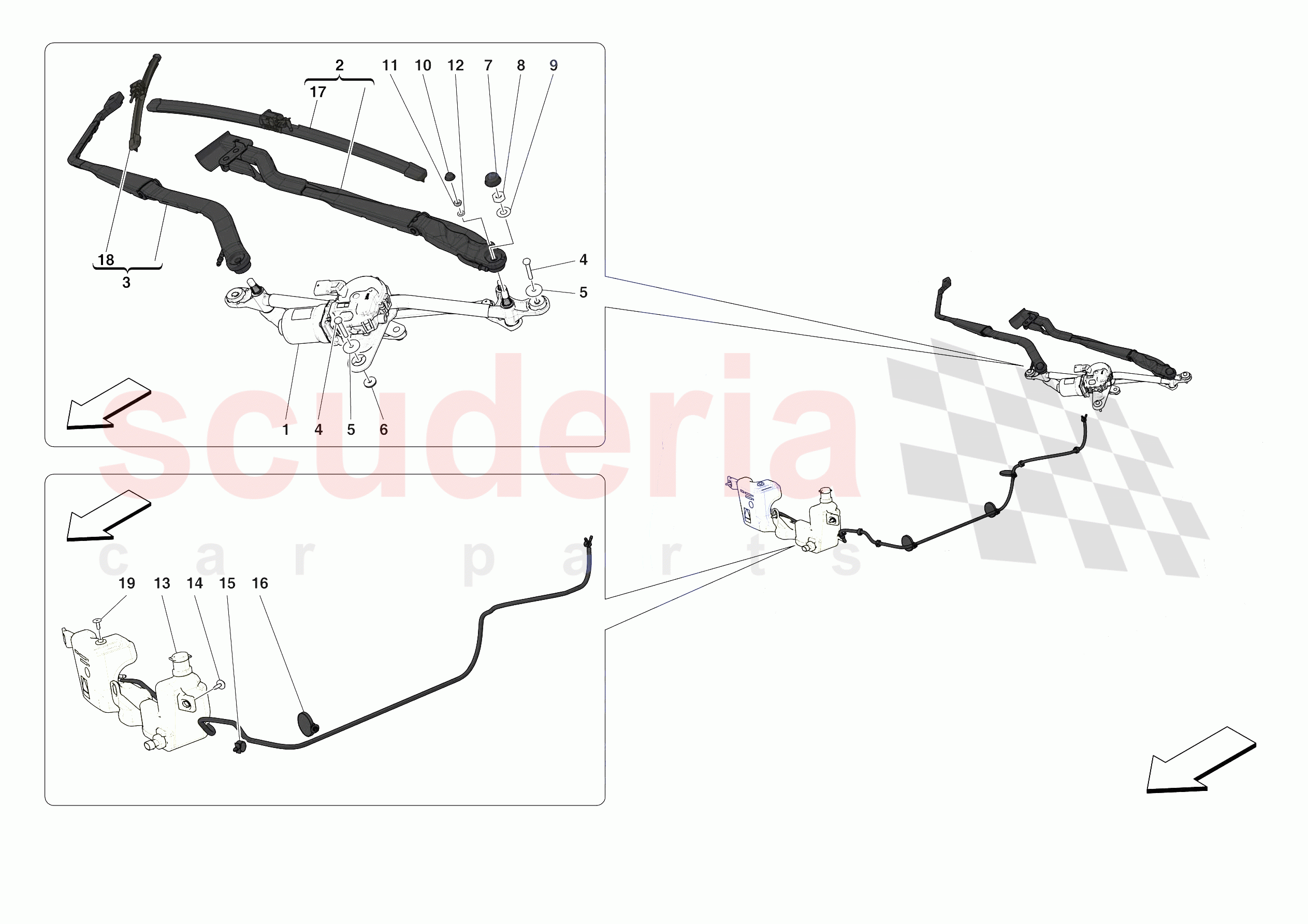 WIPERS AND HEADLAMP WASHERS of Ferrari Ferrari SF90 XX Stradale USA