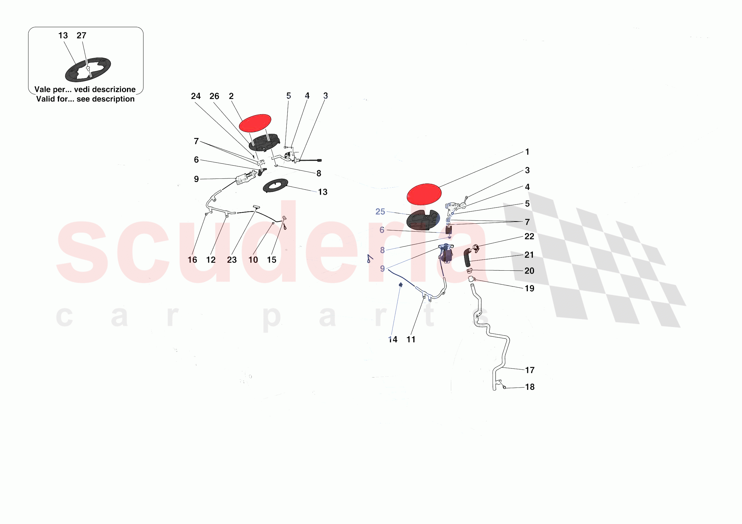 FUEL FILLER SEAT of Ferrari Ferrari SF90 XX Stradale USA