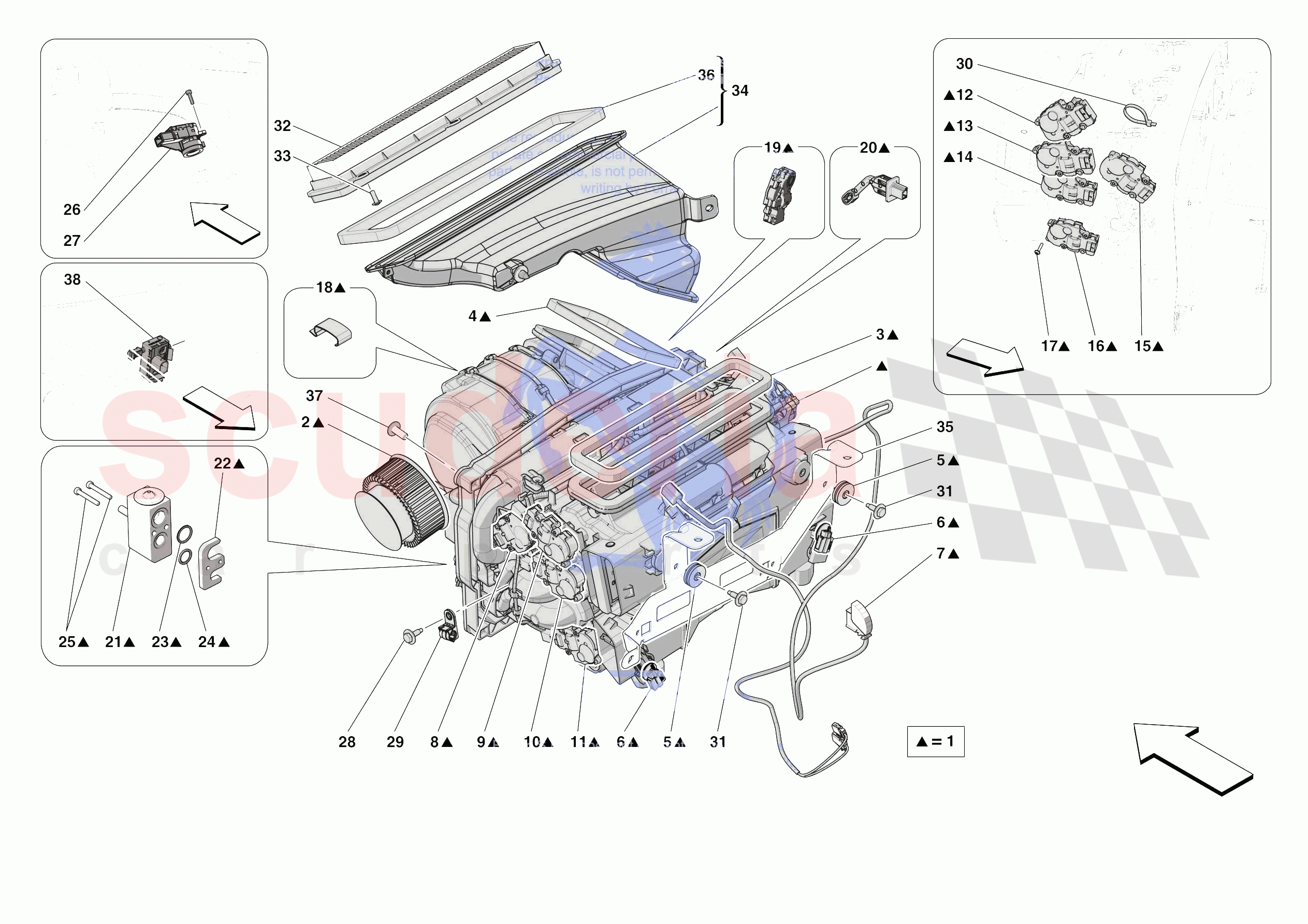 A/C SYSTEM - EVAPORATOR of Ferrari Ferrari SF90 XX Stradale USA