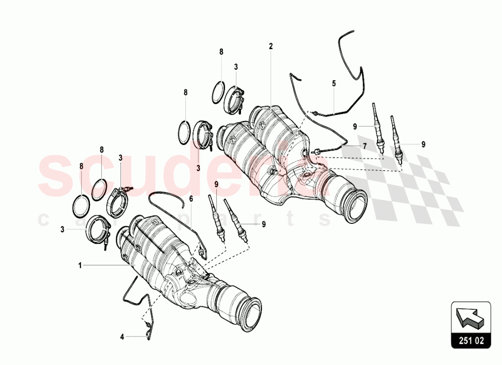 EXHAUST SYSTEM 2 of Lamborghini Lamborghini Aventador LP720 Roadster