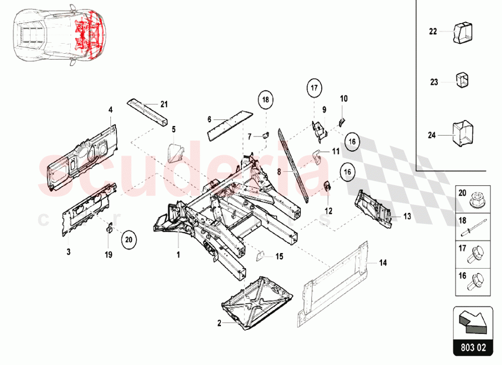 Front Frame 2 of Lamborghini Lamborghini Huracan LP580 Coupe