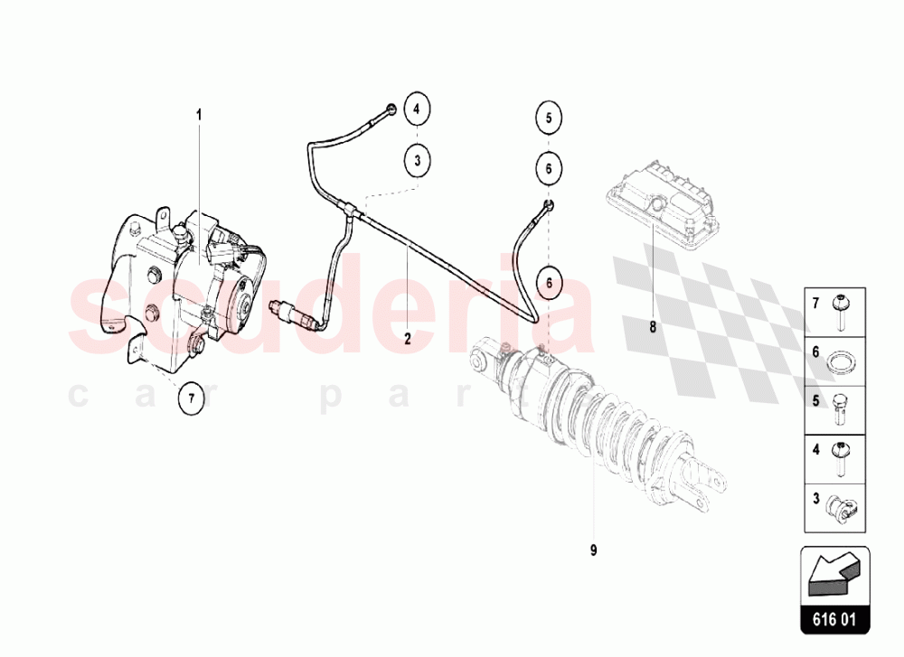 LIFTING SYSTEM of Lamborghini Lamborghini Aventador LP750 SV Coupe