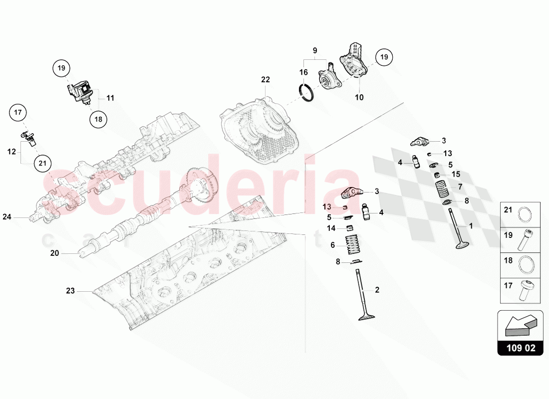 CAMSHAFT, VALVES of Lamborghini Lamborghini Urus (2018-2019)