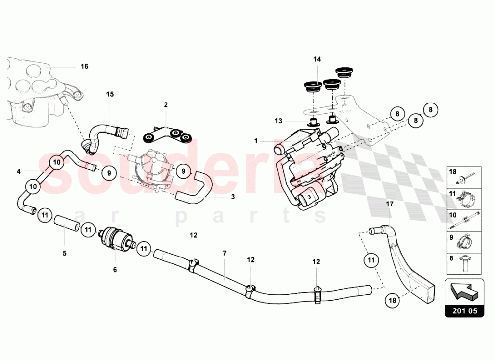 FUEL SYSTEM 1 of Lamborghini Lamborghini Aventador LP700 Roadster