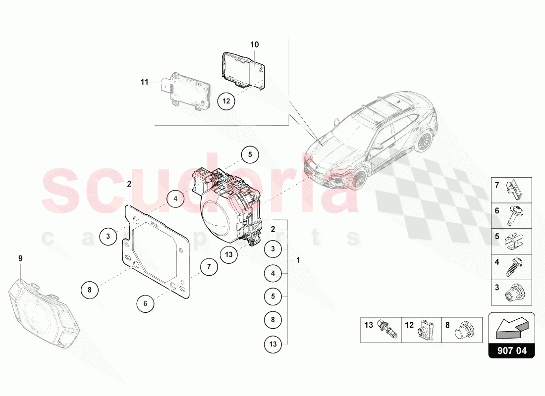 RADAR SENSOR of Lamborghini Lamborghini Urus (2018-2019)
