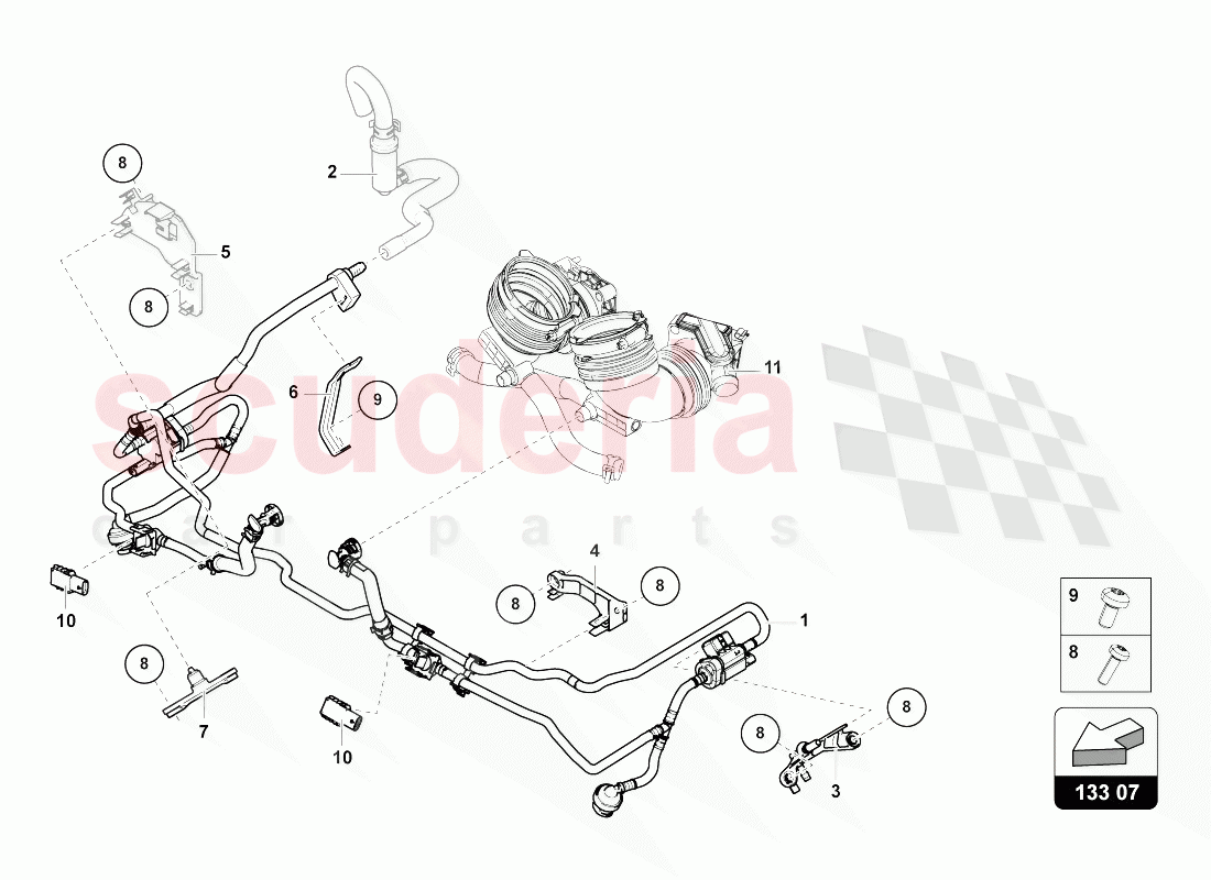 FUEL SUPPLY LINE of Lamborghini Lamborghini Urus (2018-2019)