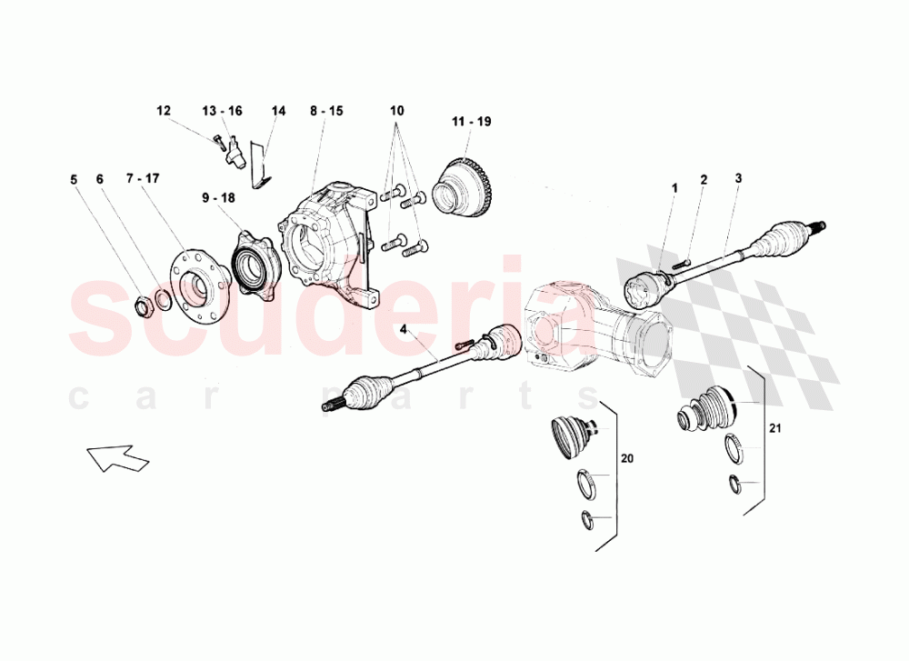 Front Drive Shaft of Lamborghini Lamborghini Murcielago LP670