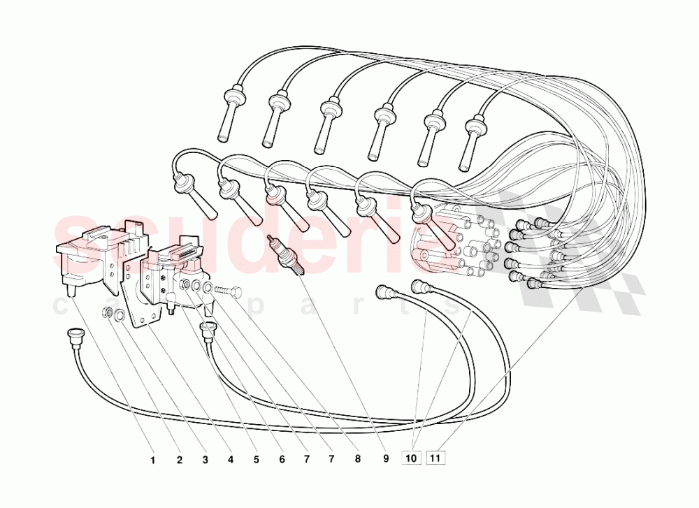 Electrical Components (Valid for June 1992 Version) of Lamborghini Lamborghini Diablo (1990-1998)