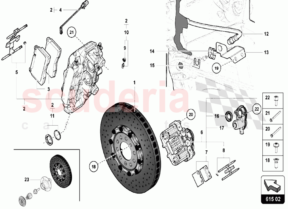 REAR BRAKE DISCS CCB of Lamborghini Lamborghini Aventador LP750 SV Roadster