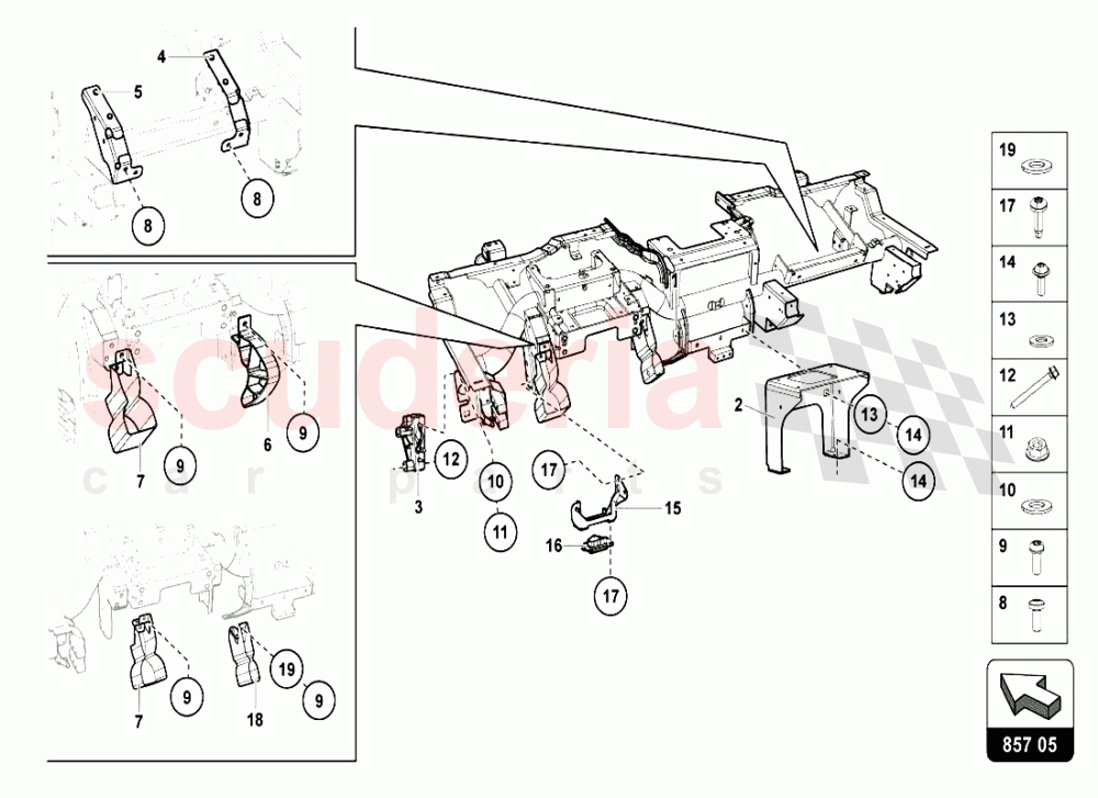 CROSS MEMBER of Lamborghini Lamborghini Aventador LP720 Coupe