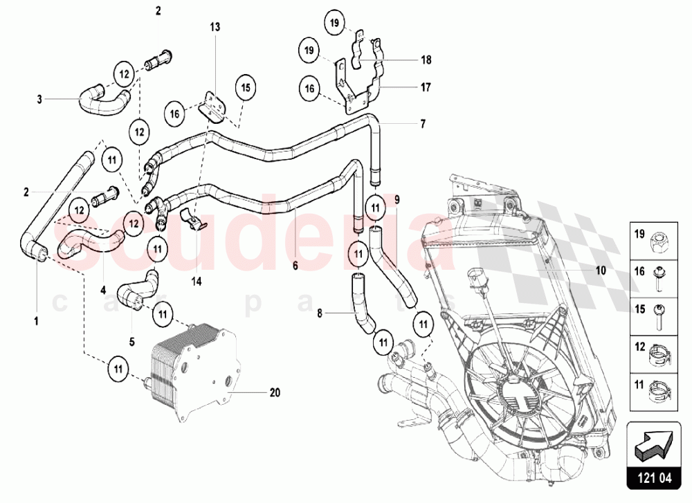 Water Cooling System 2 of Lamborghini Lamborghini Aventador LP740 S