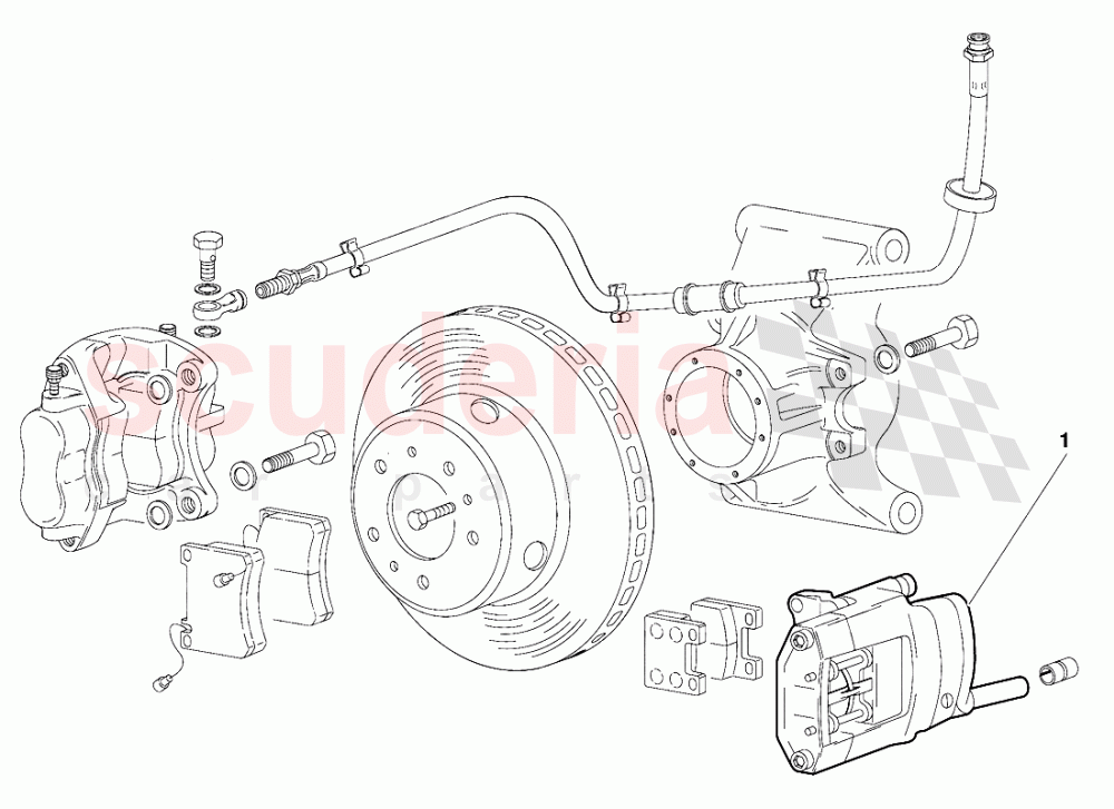 Rear Brakes (Valid for Australia Version - October 1991) of Lamborghini Lamborghini Diablo (1990-1998)